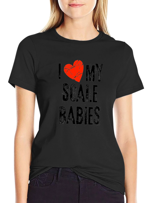 I Love My Scale Babies Graphic T-Shirt - Black