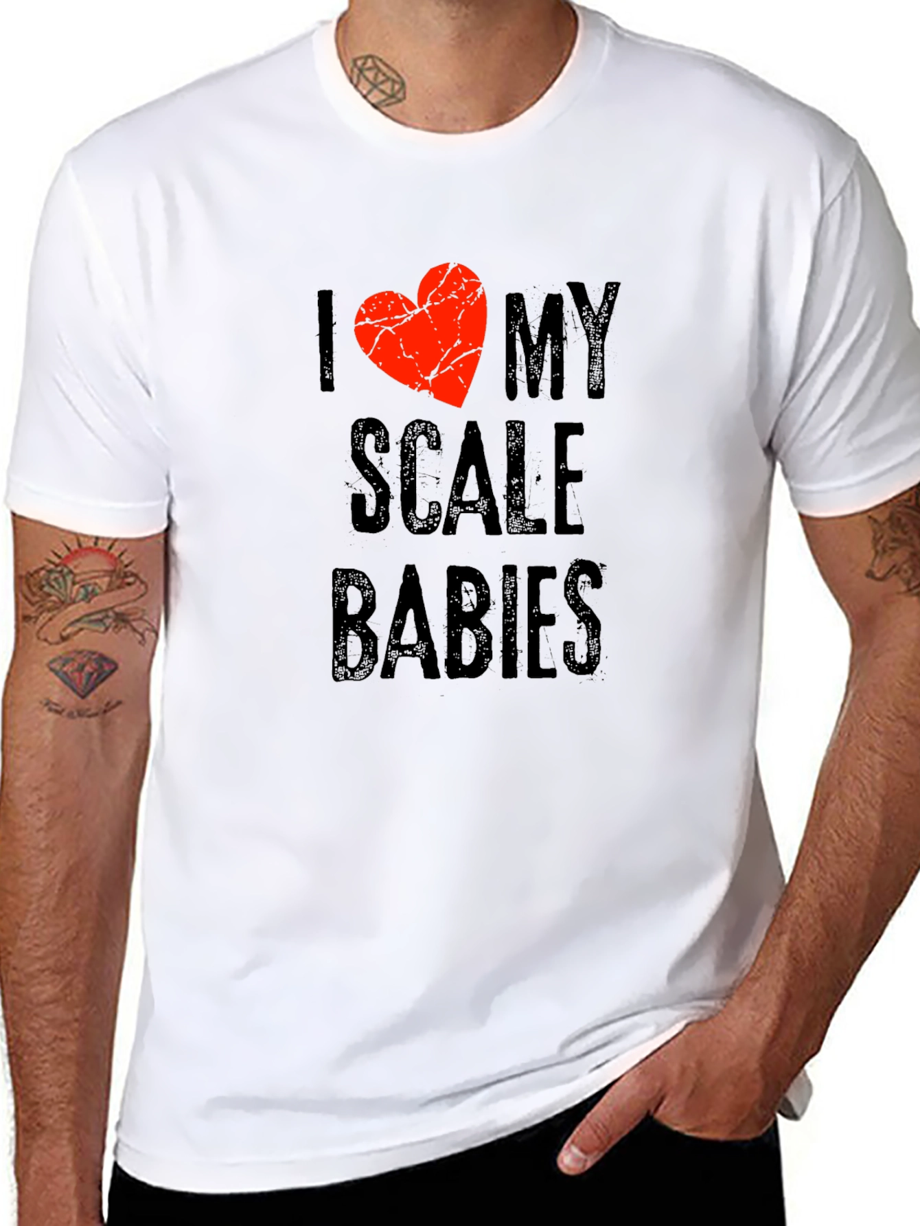 I Love My Scale Babies Graphic T-Shirt - Black