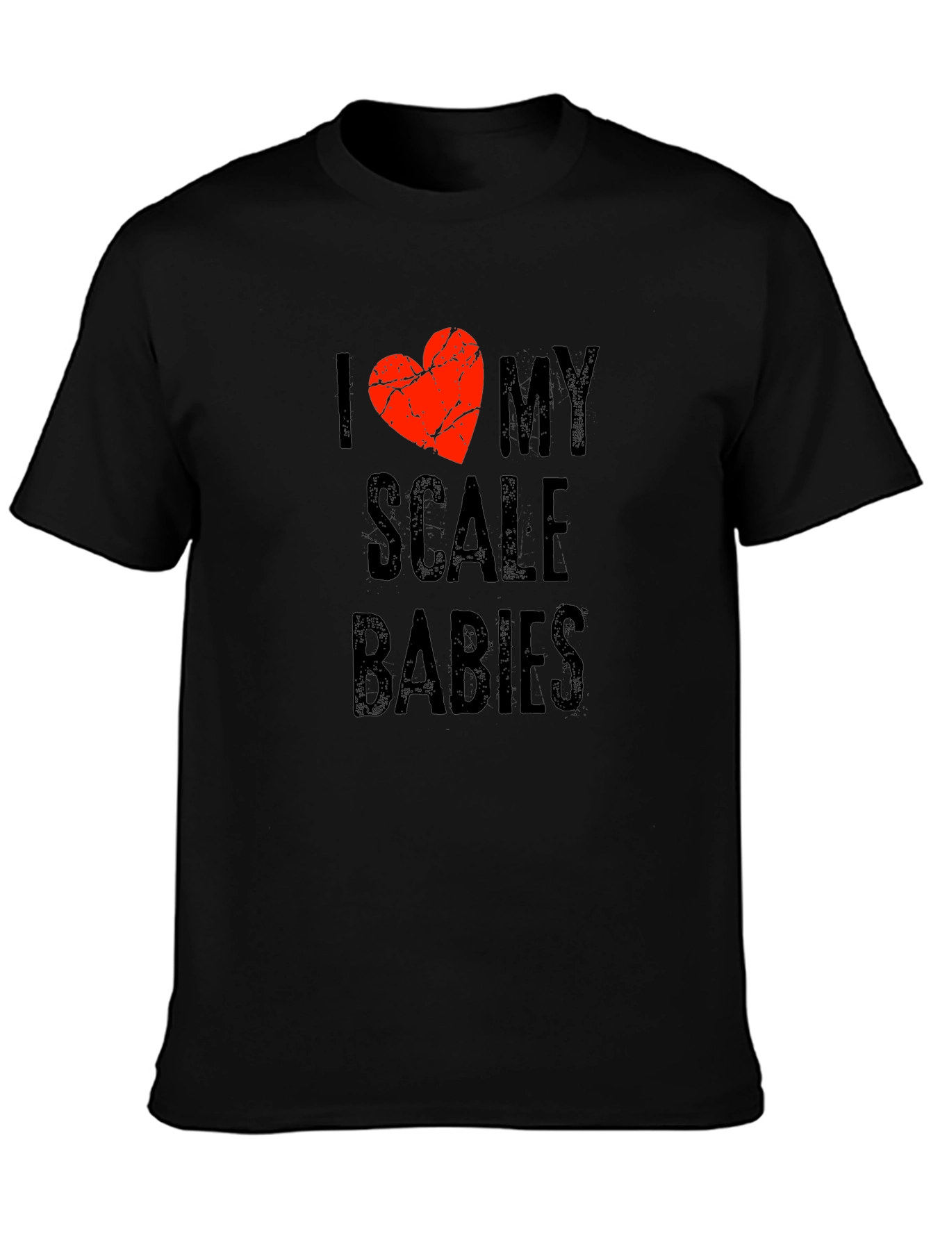 I Love My Scale Babies Graphic T-Shirt - Black