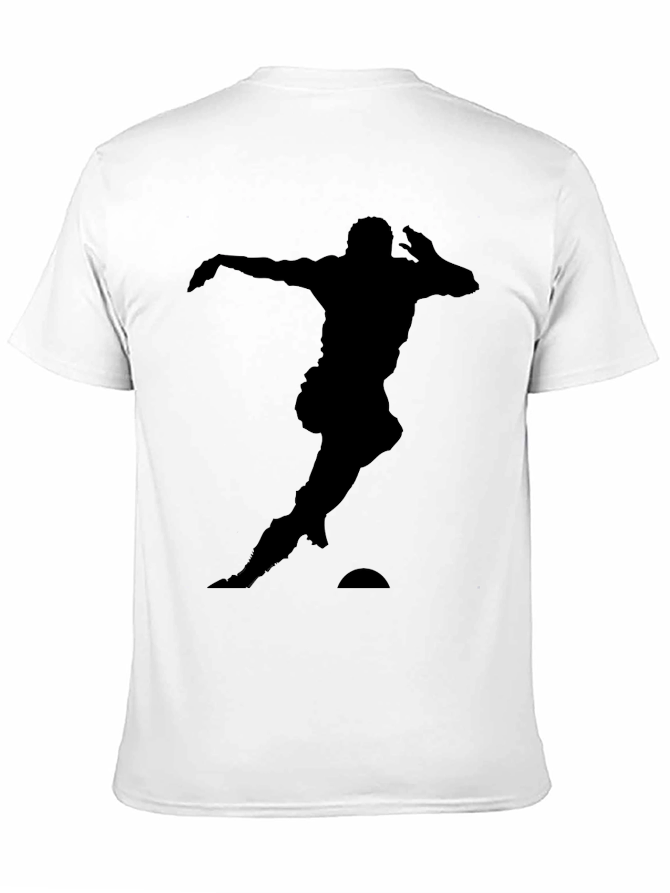 Soccer Player Silhouette Black T-Shirt
