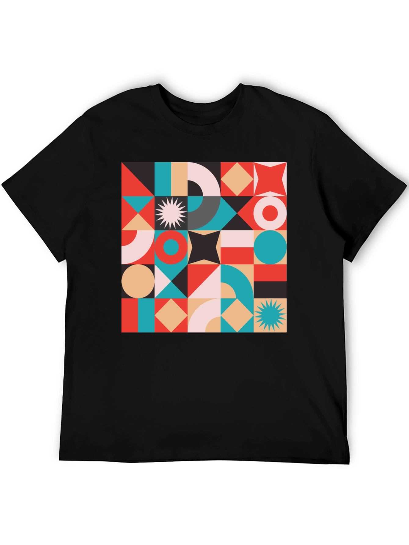 Geometric Pattern T-Shirt - Modern Style