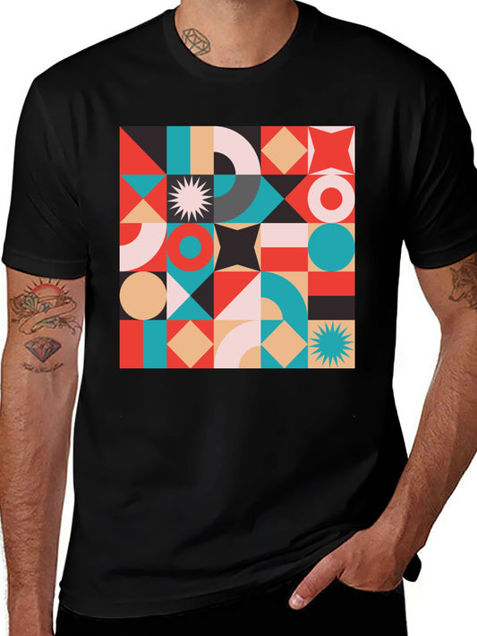 Geometric Pattern T-Shirt - Modern Style