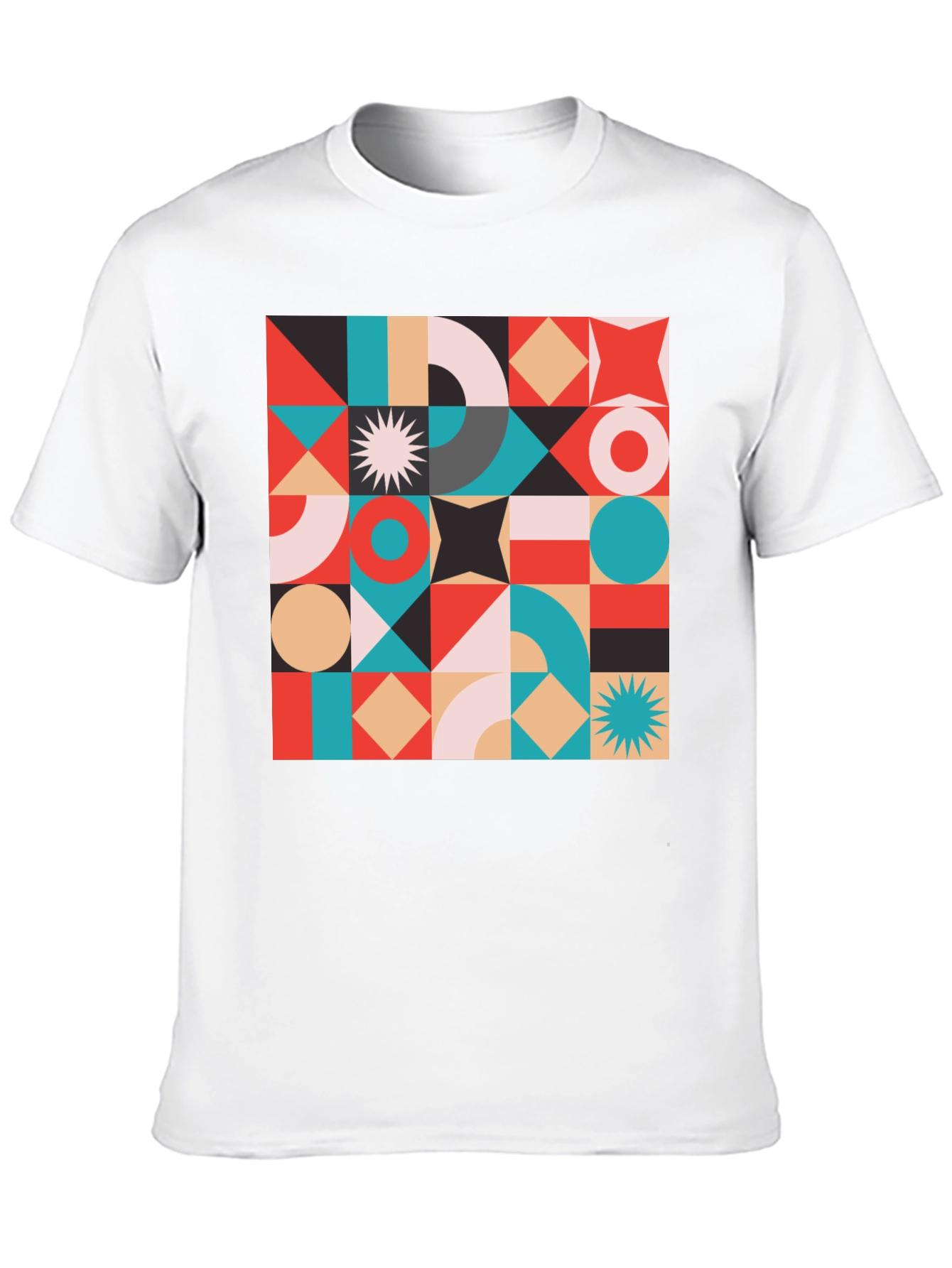 Geometric Pattern T-Shirt - Modern Style