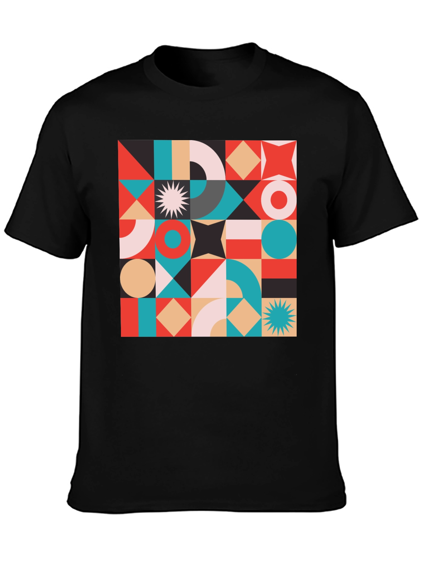 Geometric Pattern T-Shirt - Modern Style