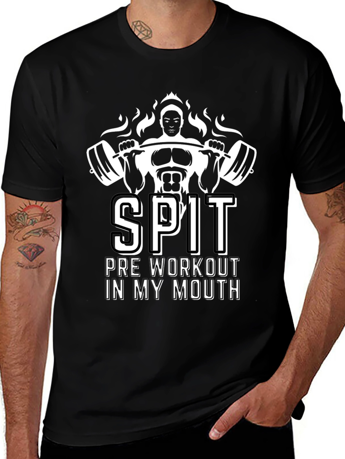 SPIT Pre Workout Funny Gym T-Shirt
