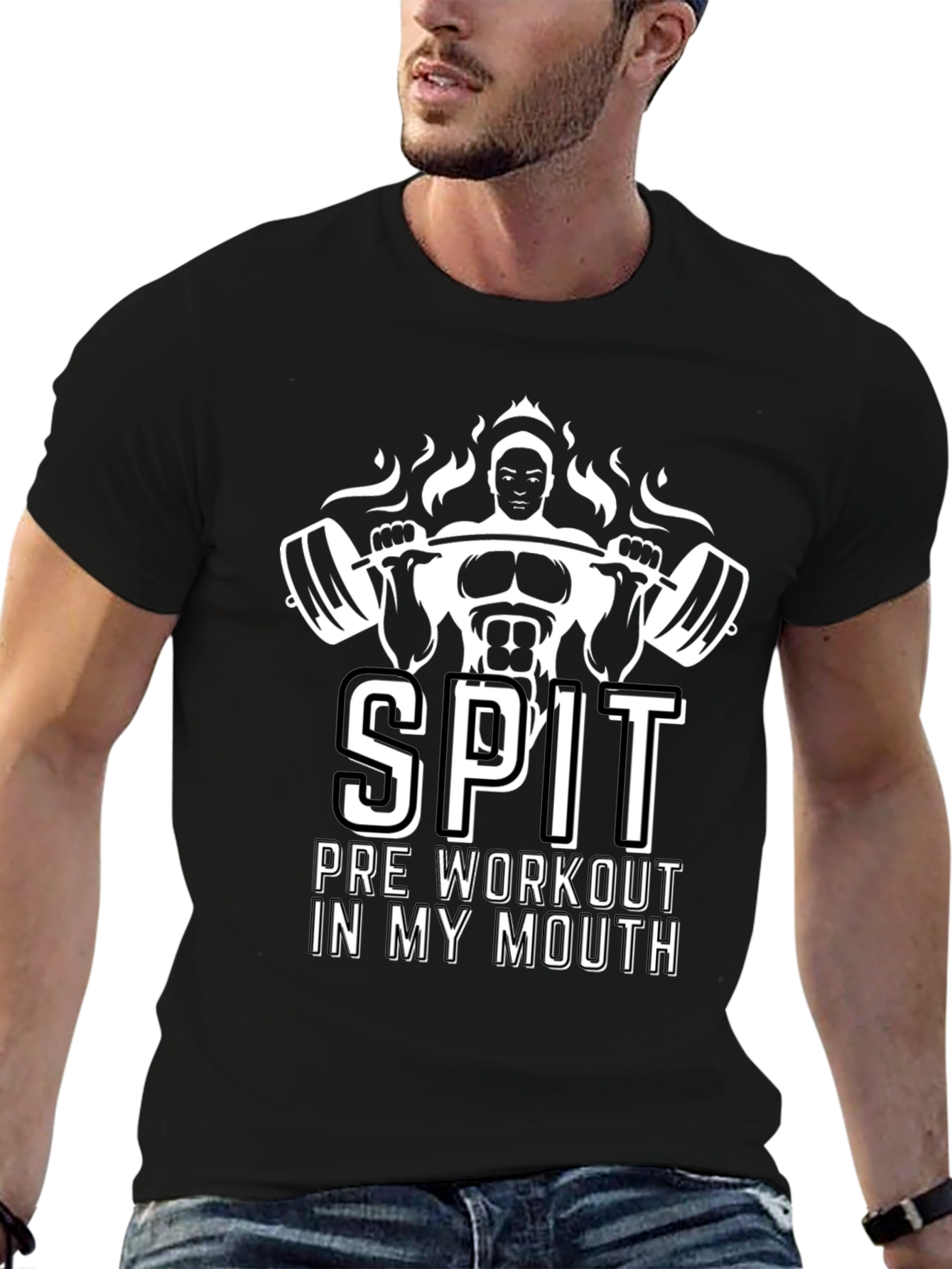 SPIT Pre Workout Funny Gym T-Shirt