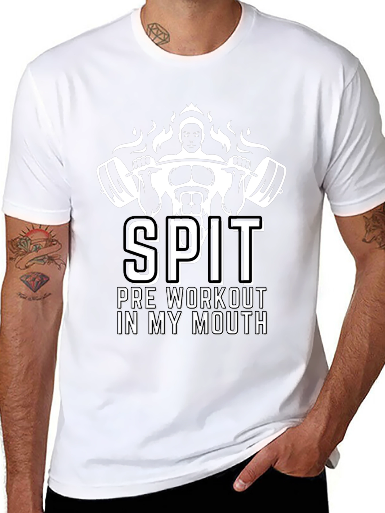 SPIT Pre Workout Funny Gym T-Shirt