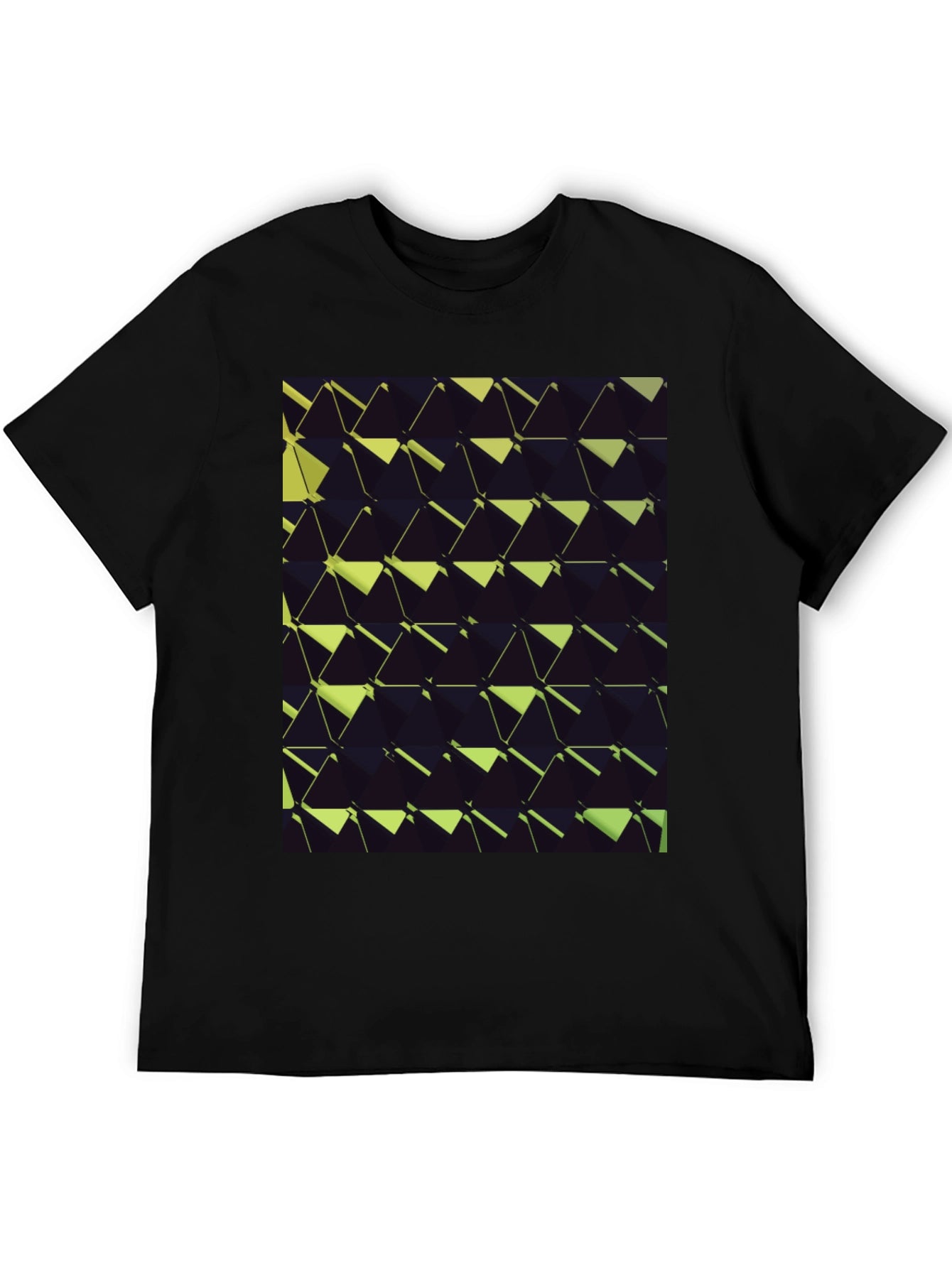 Abstract Geometric T-Shirt - Black