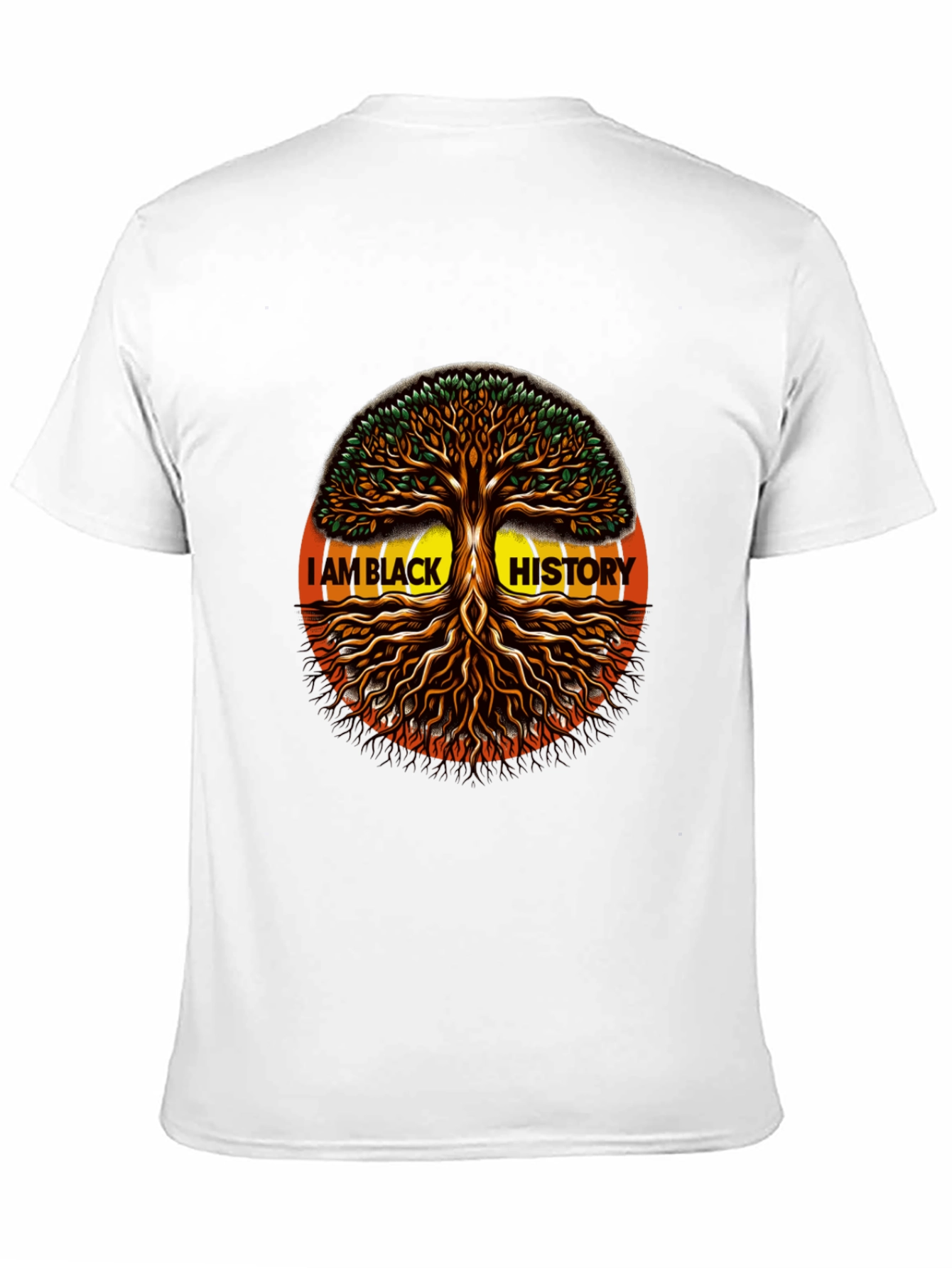 I AM BLACK HISTORY Tree Graphic T-Shirt