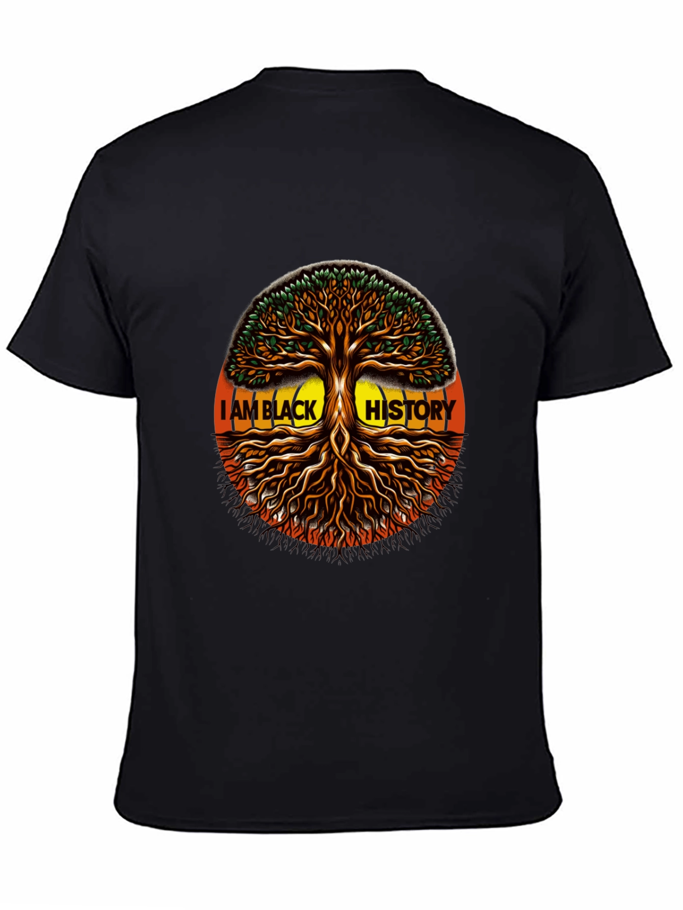 I AM BLACK HISTORY Tree Graphic T-Shirt
