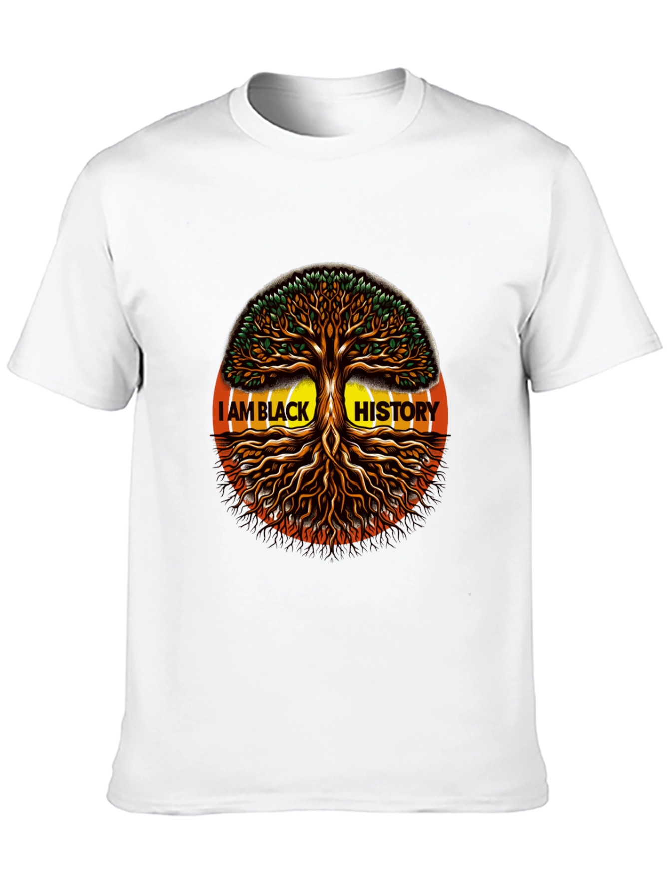 I AM BLACK HISTORY Tree Graphic T-Shirt