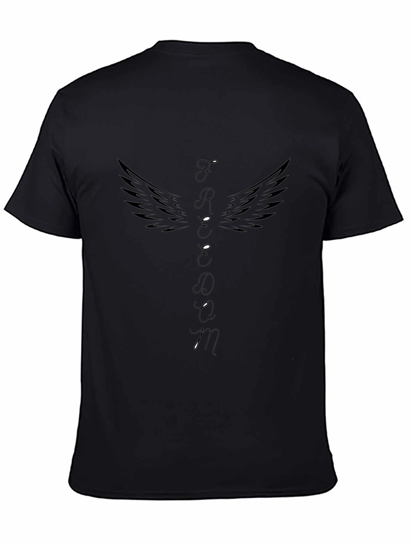 Freedom Wings Graphic Tee - Unisex Black T-Shirt