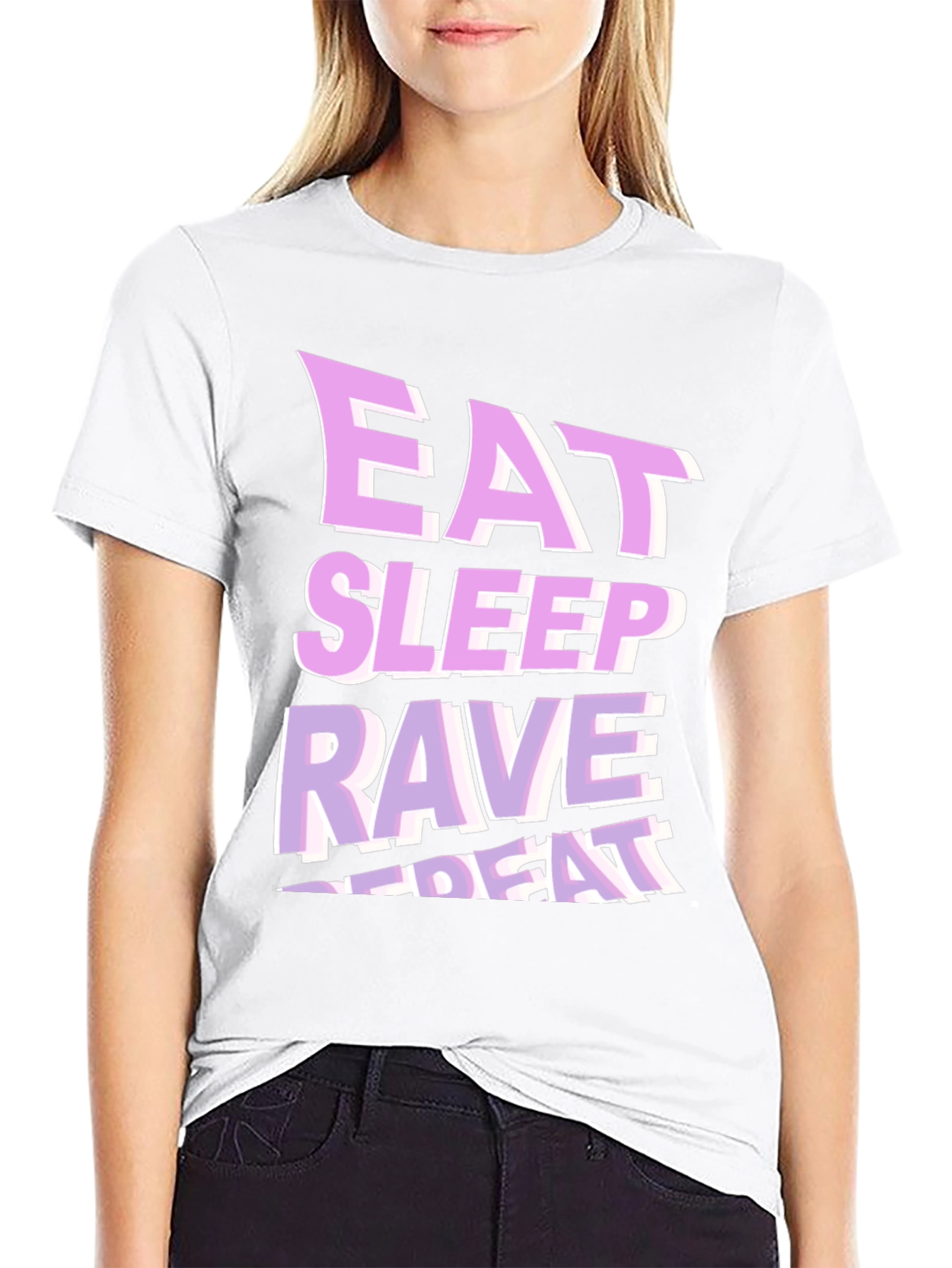 Eat Sleep Rave Repeat Graphic T-Shirt