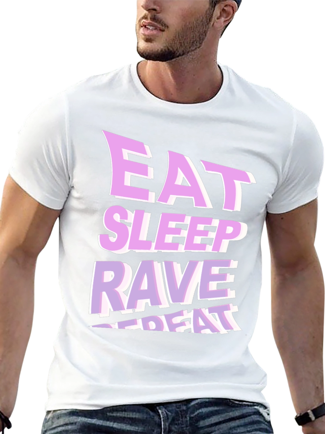 Eat Sleep Rave Repeat Graphic T-Shirt