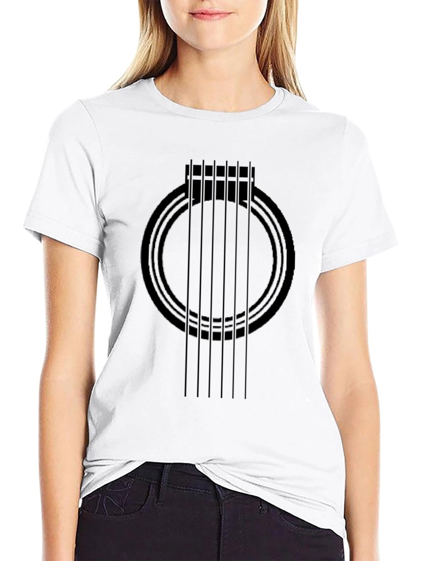 Guitar Graphic Black T-Shirt - Music Lover Tee