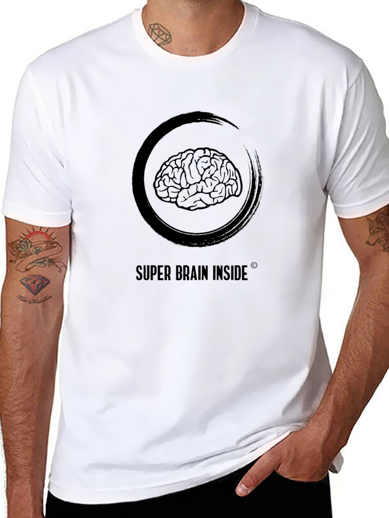 Super Brain Inside Graphic T-Shirt