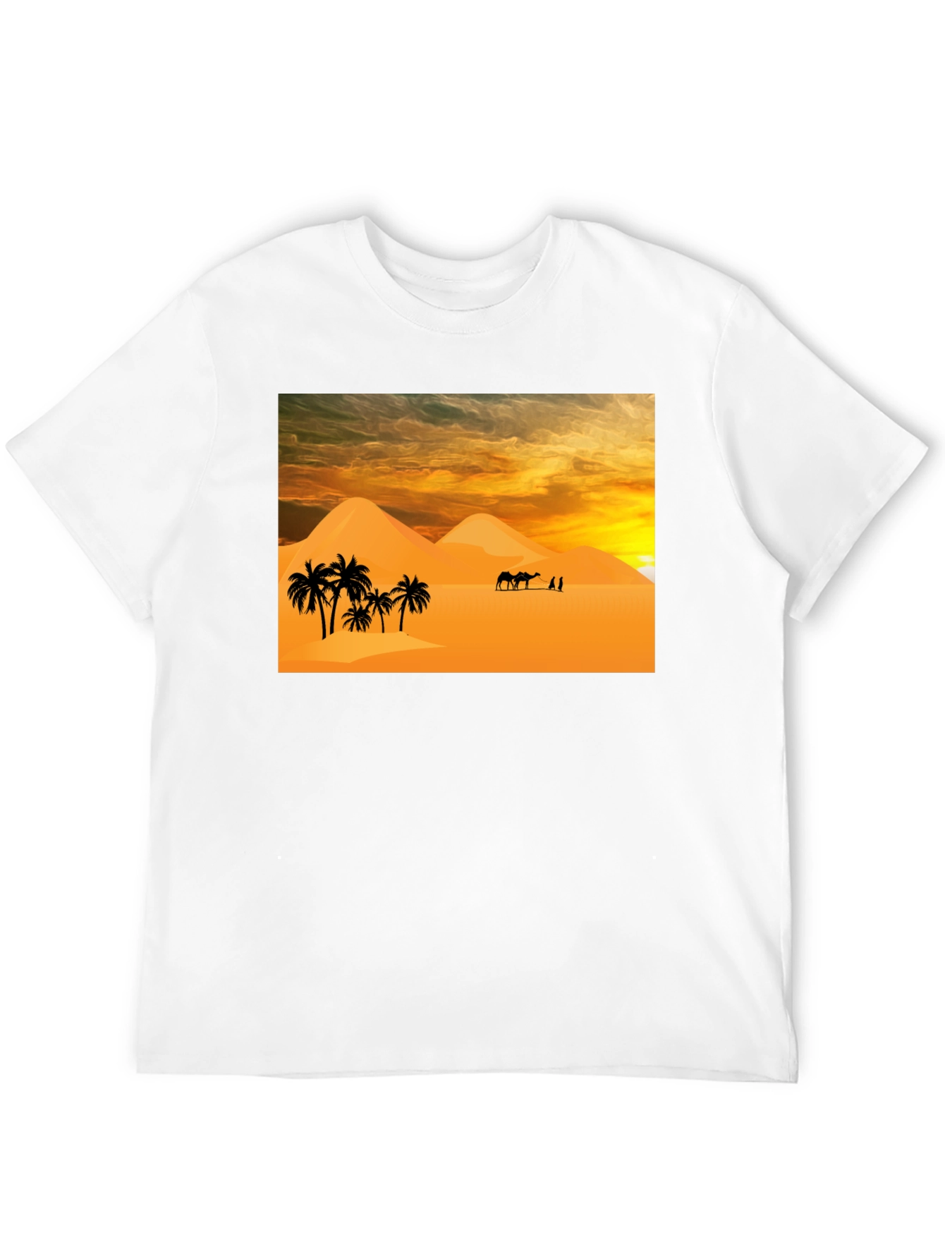 Desert Scene Graphic T-Shirt - Black
