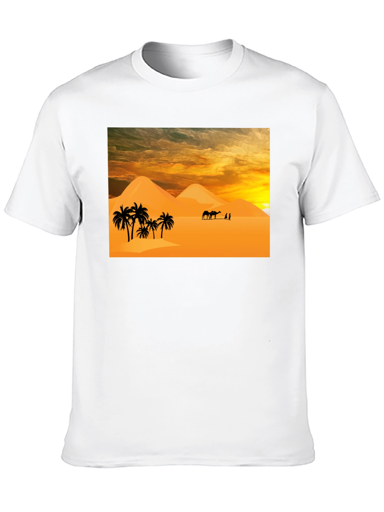Desert Scene Graphic T-Shirt - Black