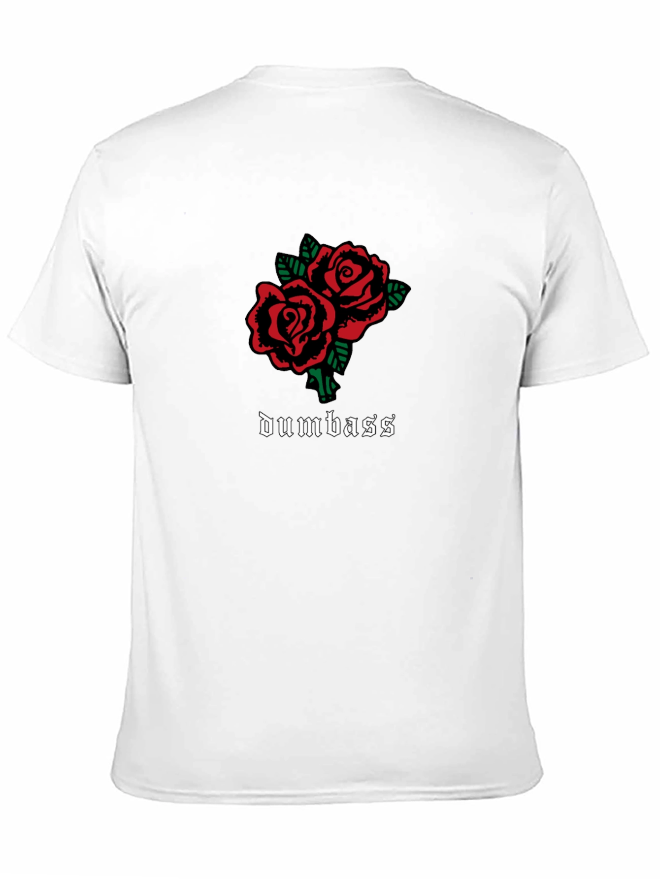 Roses & Dumbass Graphic Tee - Black