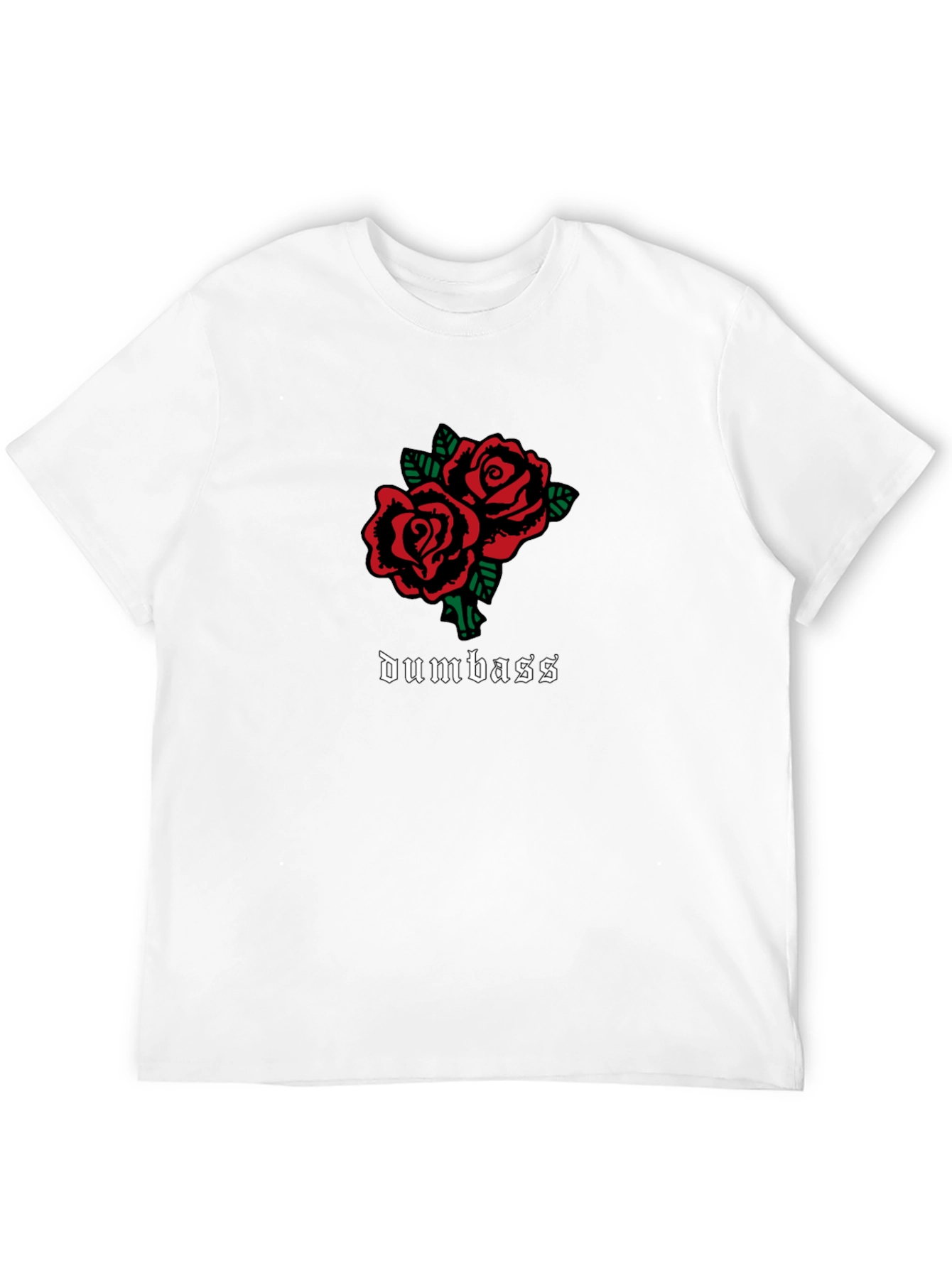 Roses & Dumbass Graphic Tee - Black