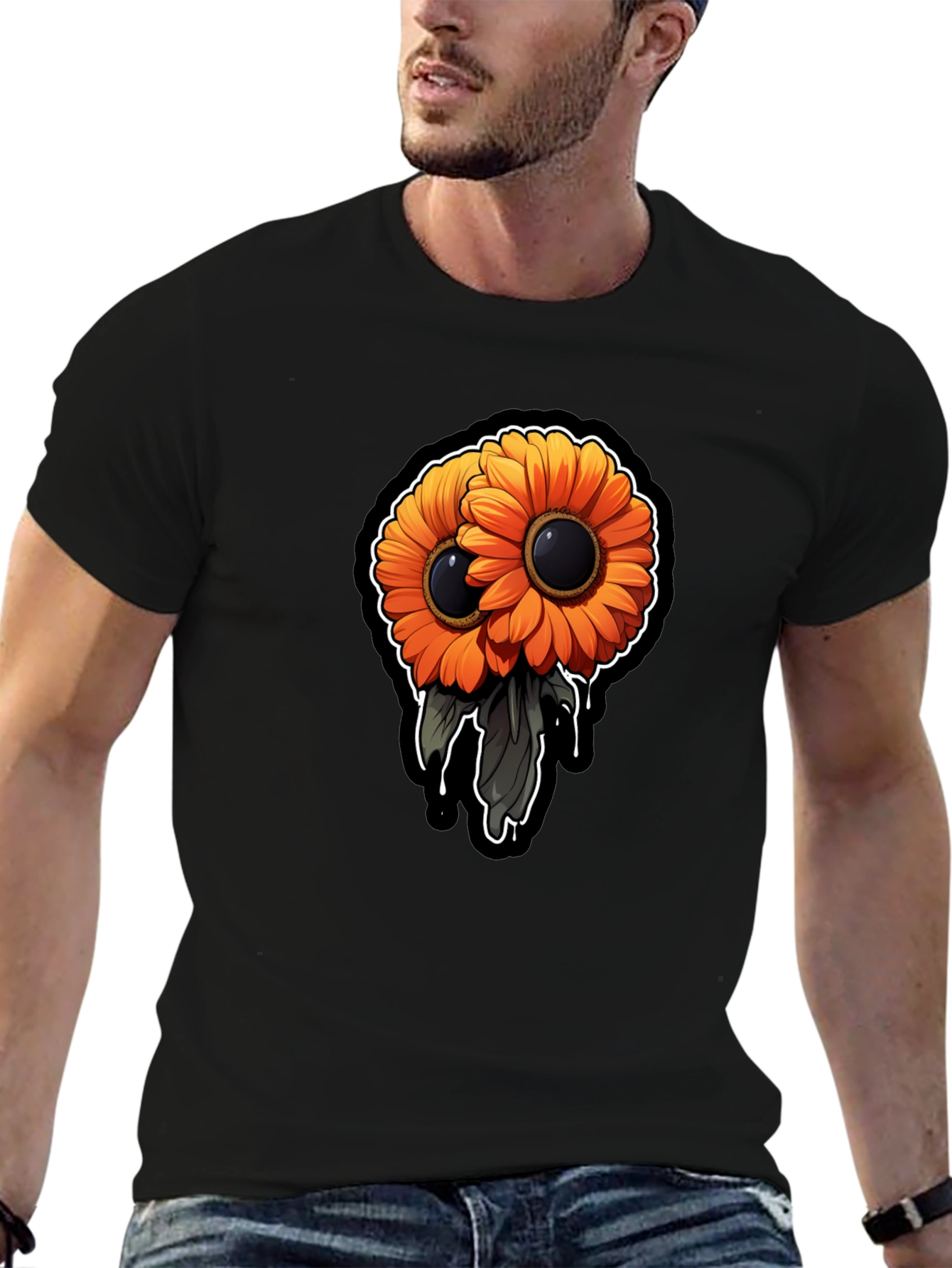 Gothic Double Sunflower Graphic Tee