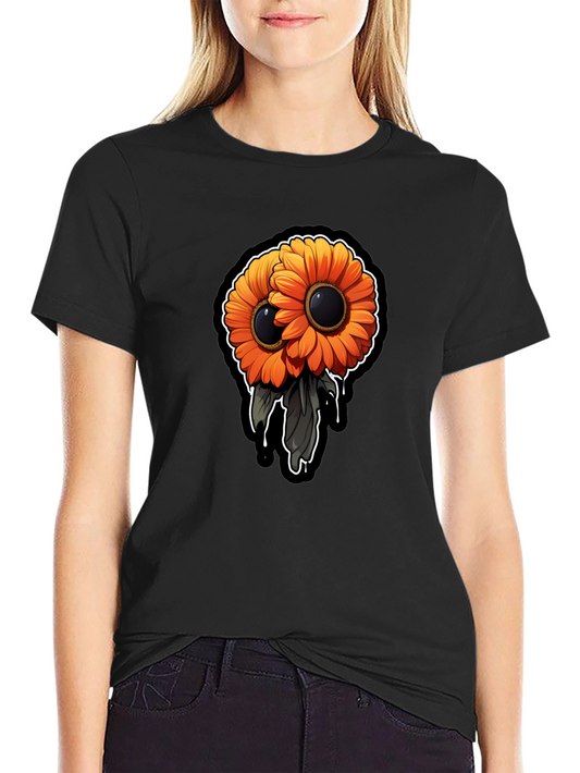 Gothic Double Sunflower Graphic Tee