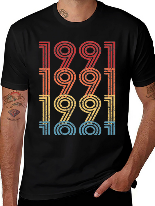 Vintage 1991 Graphic T-Shirt - Retro Birthday Gift