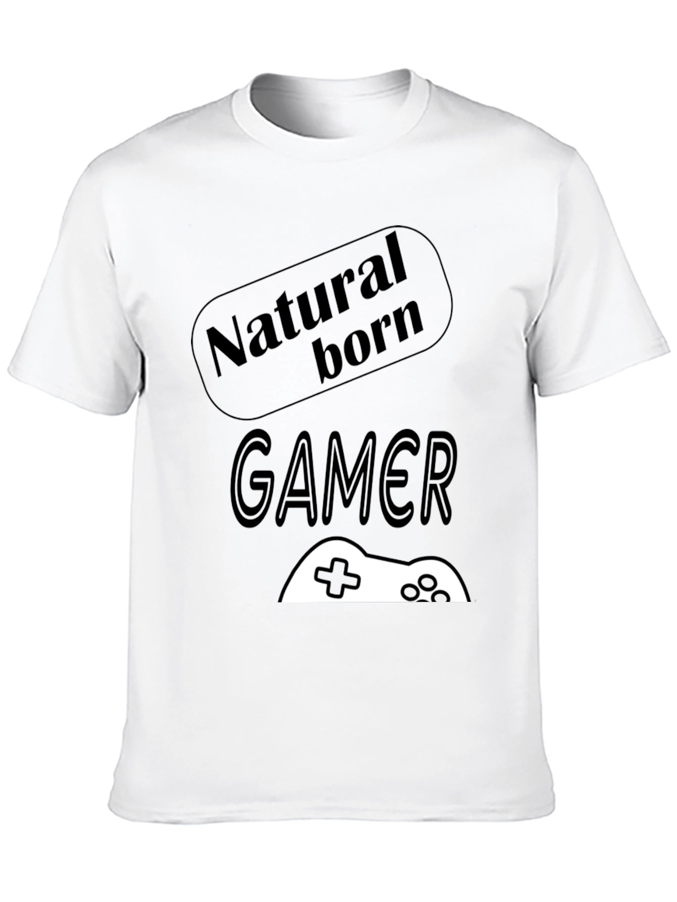 Natural Born Gamer Black T-Shirt for Men