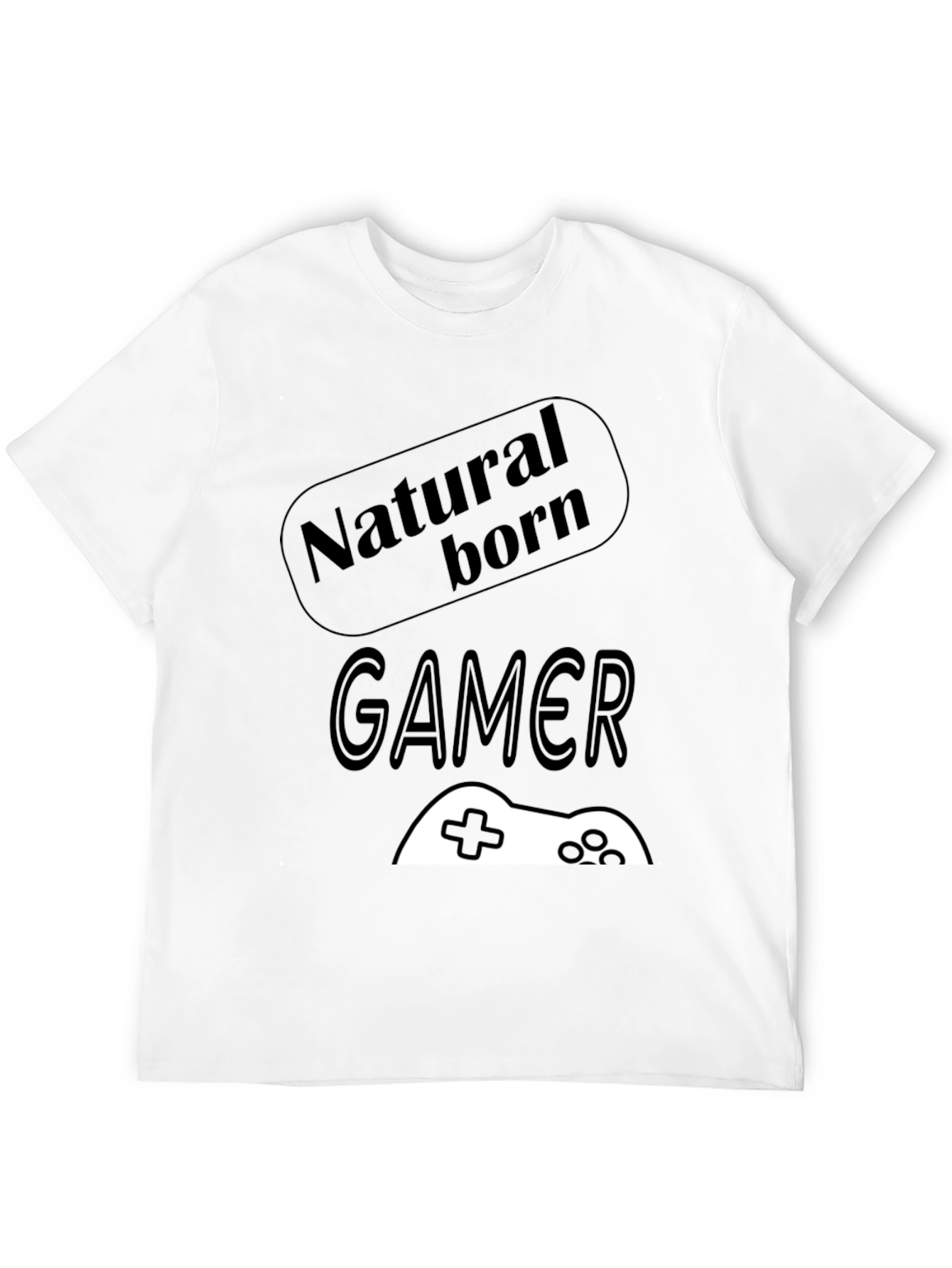 Natural Born Gamer Black T-Shirt for Men