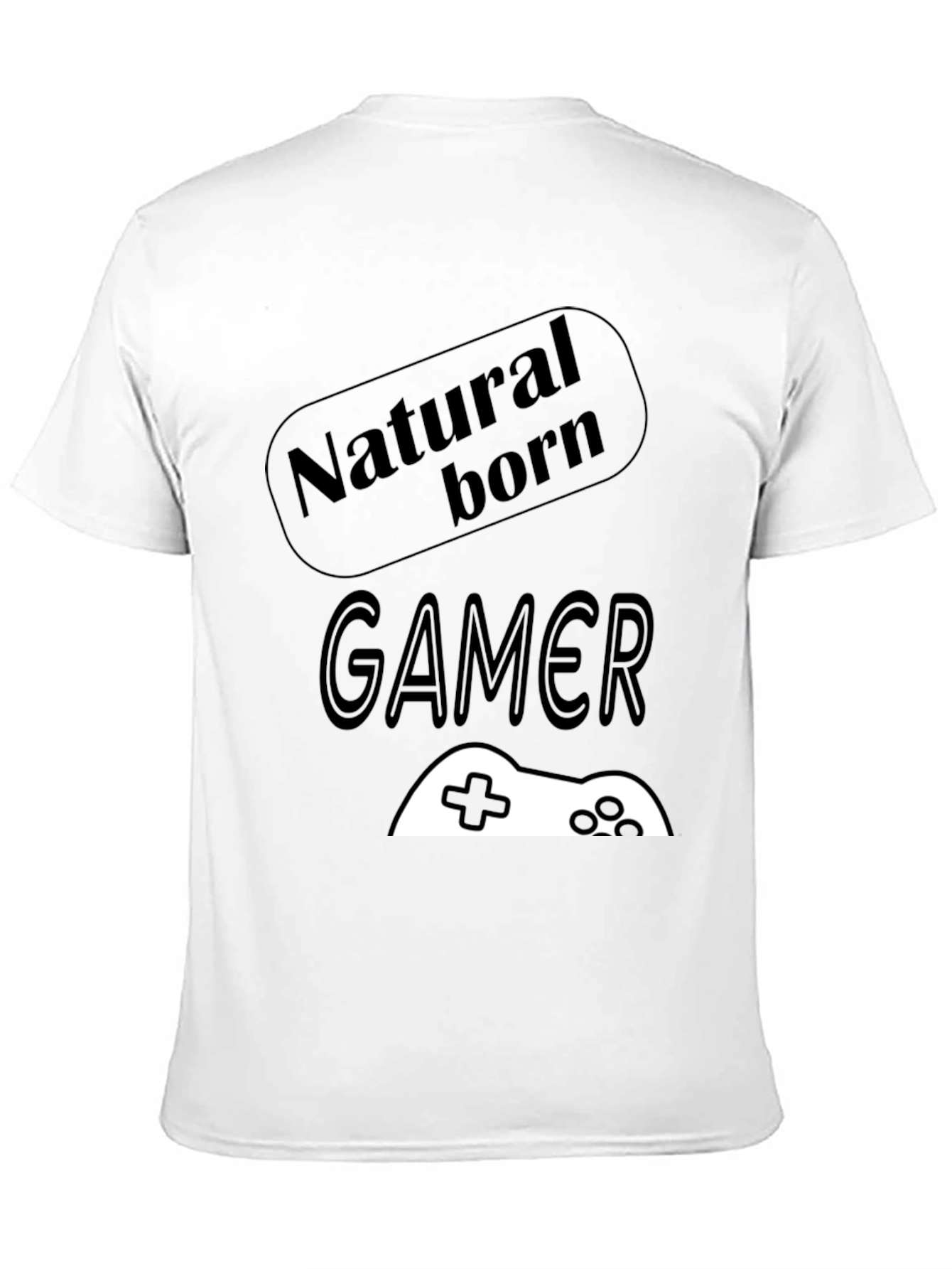 Natural Born Gamer Black T-Shirt for Men