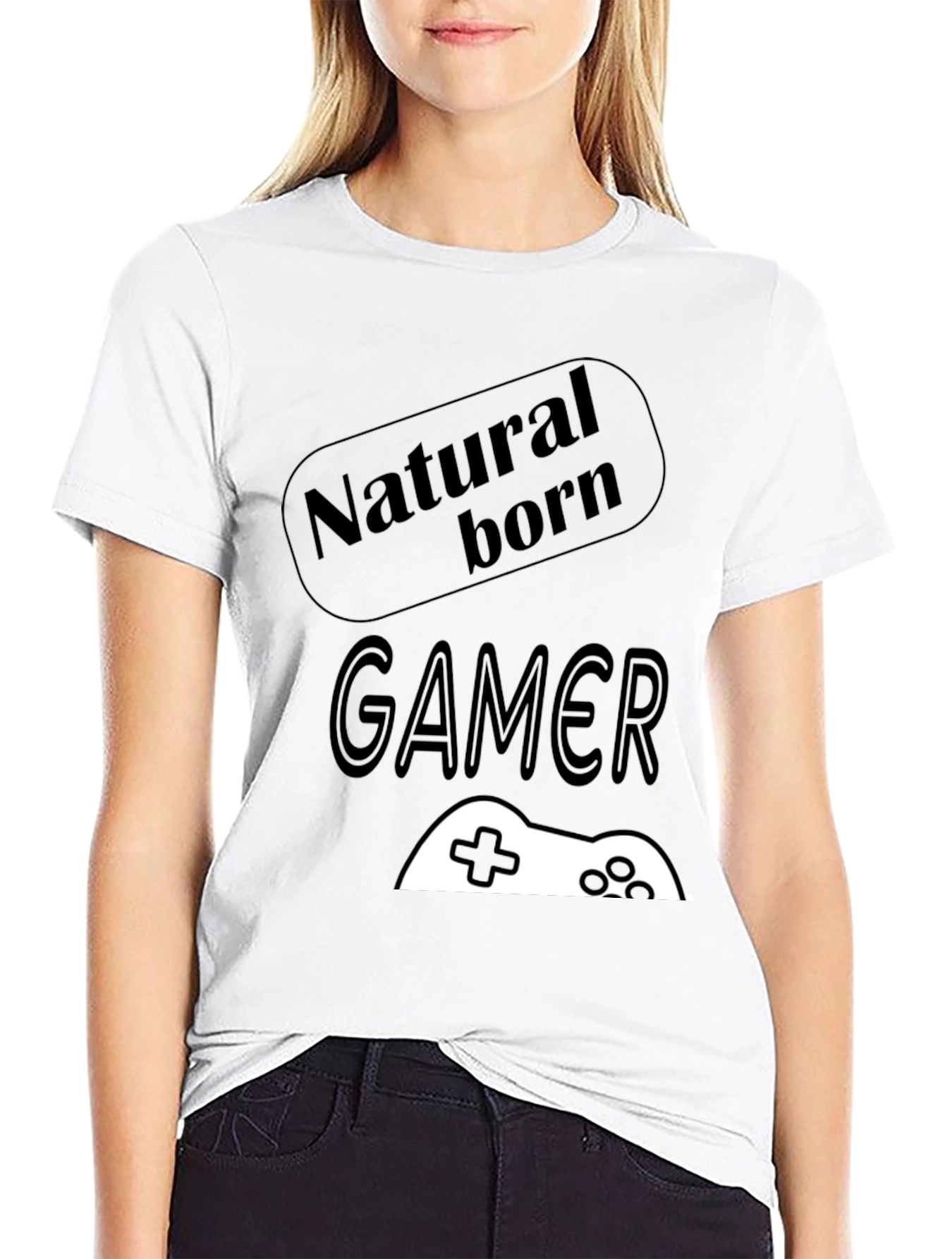 Natural Born Gamer Black T-Shirt for Men