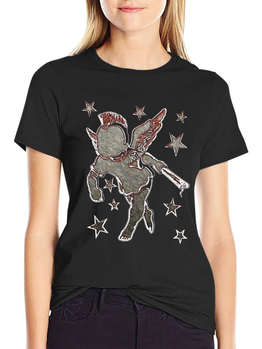 Punk Angel Graphic Print Tee