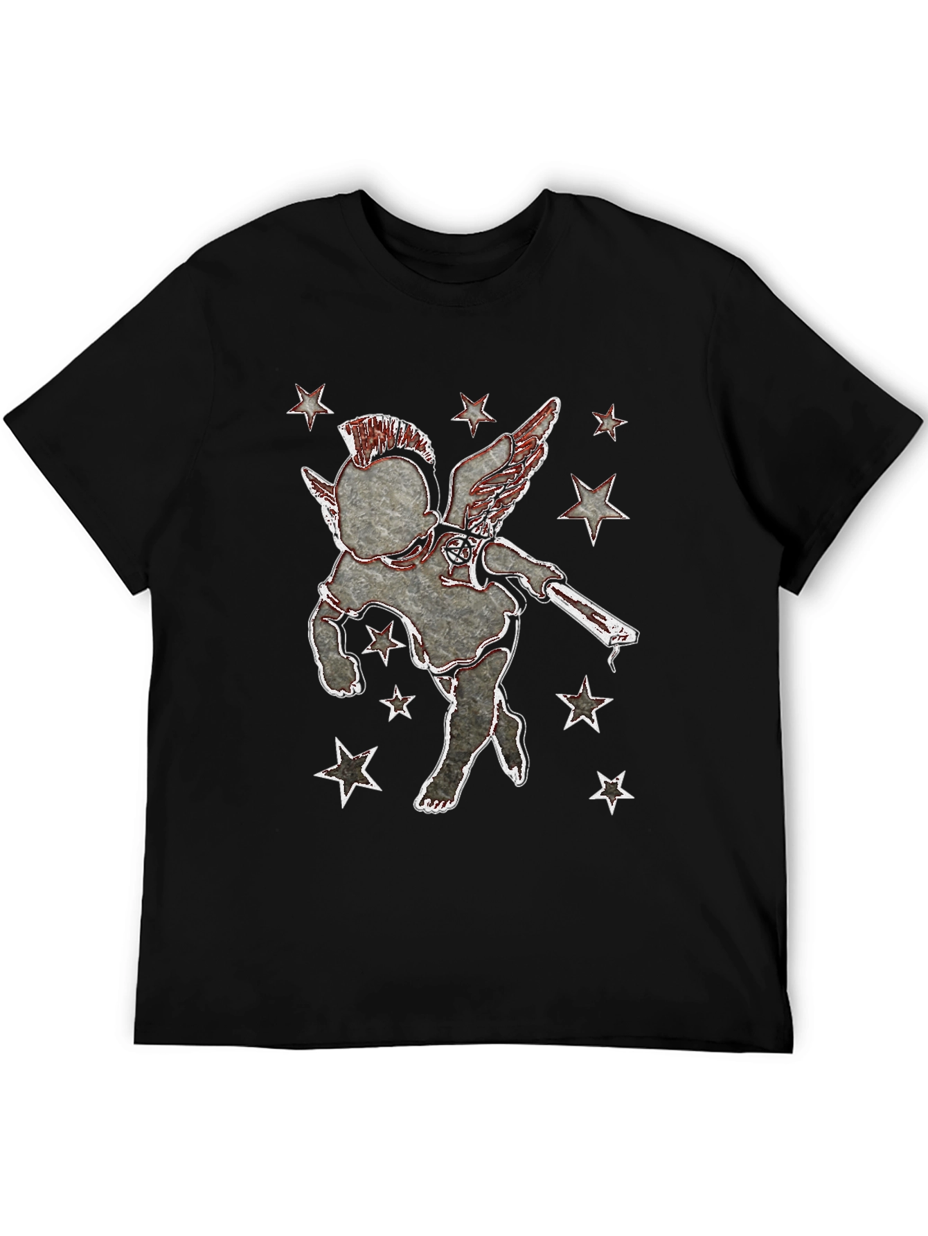 Punk Angel Graphic Print Tee