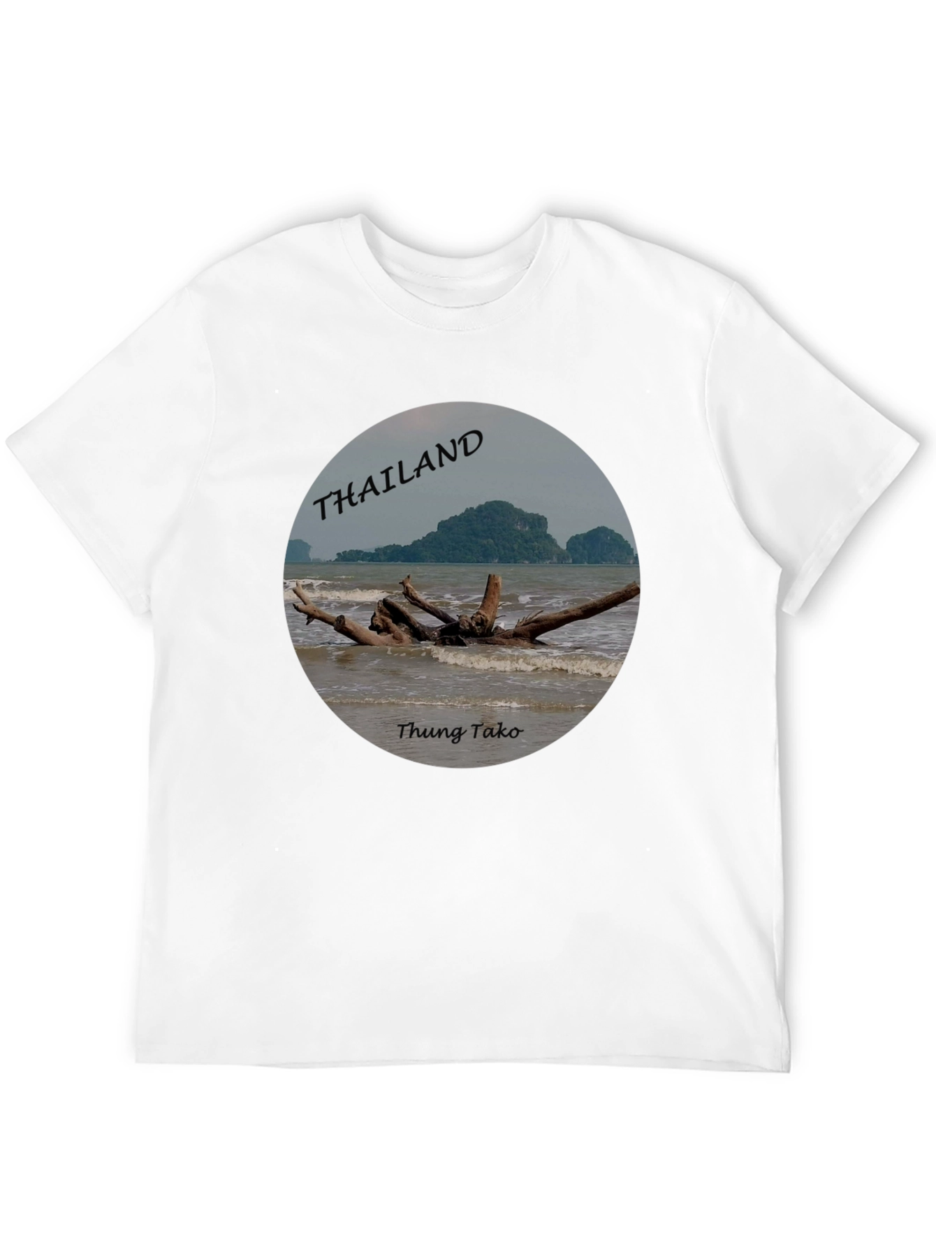 Thailand Thung Tako Beach Black T-Shirt