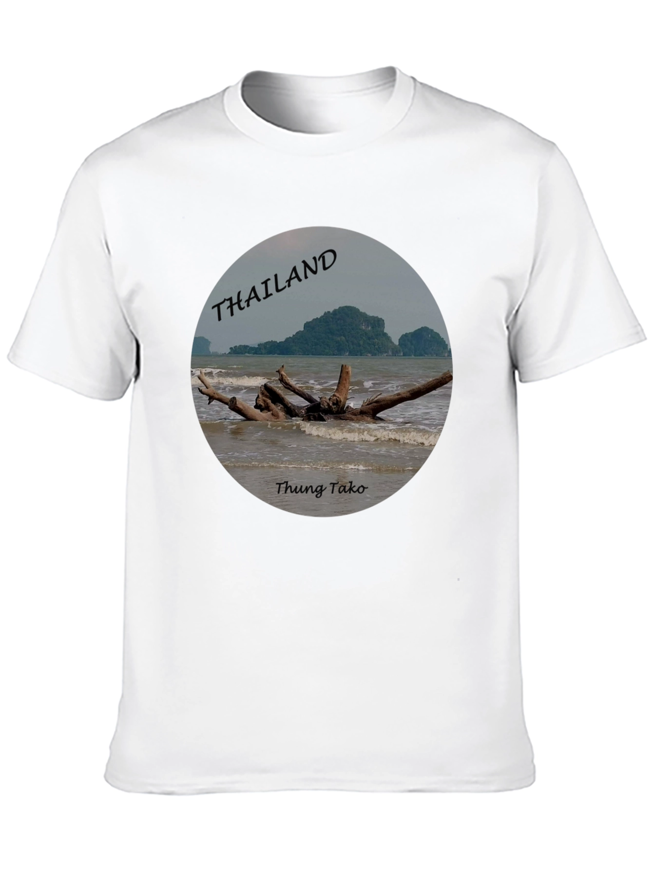Thailand Thung Tako Beach Black T-Shirt