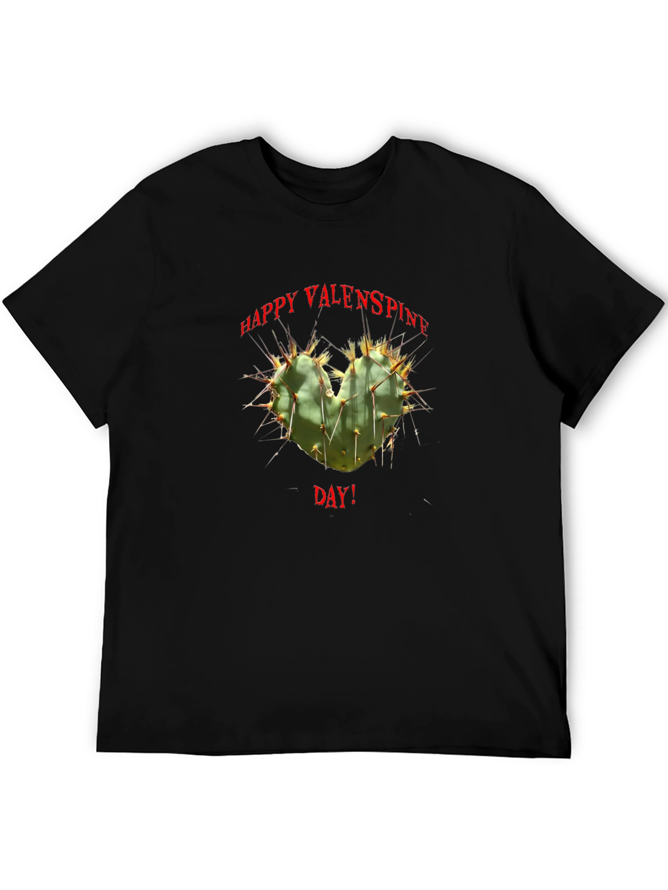 Happy Valen-spines Day Cactus Heart T-Shirt