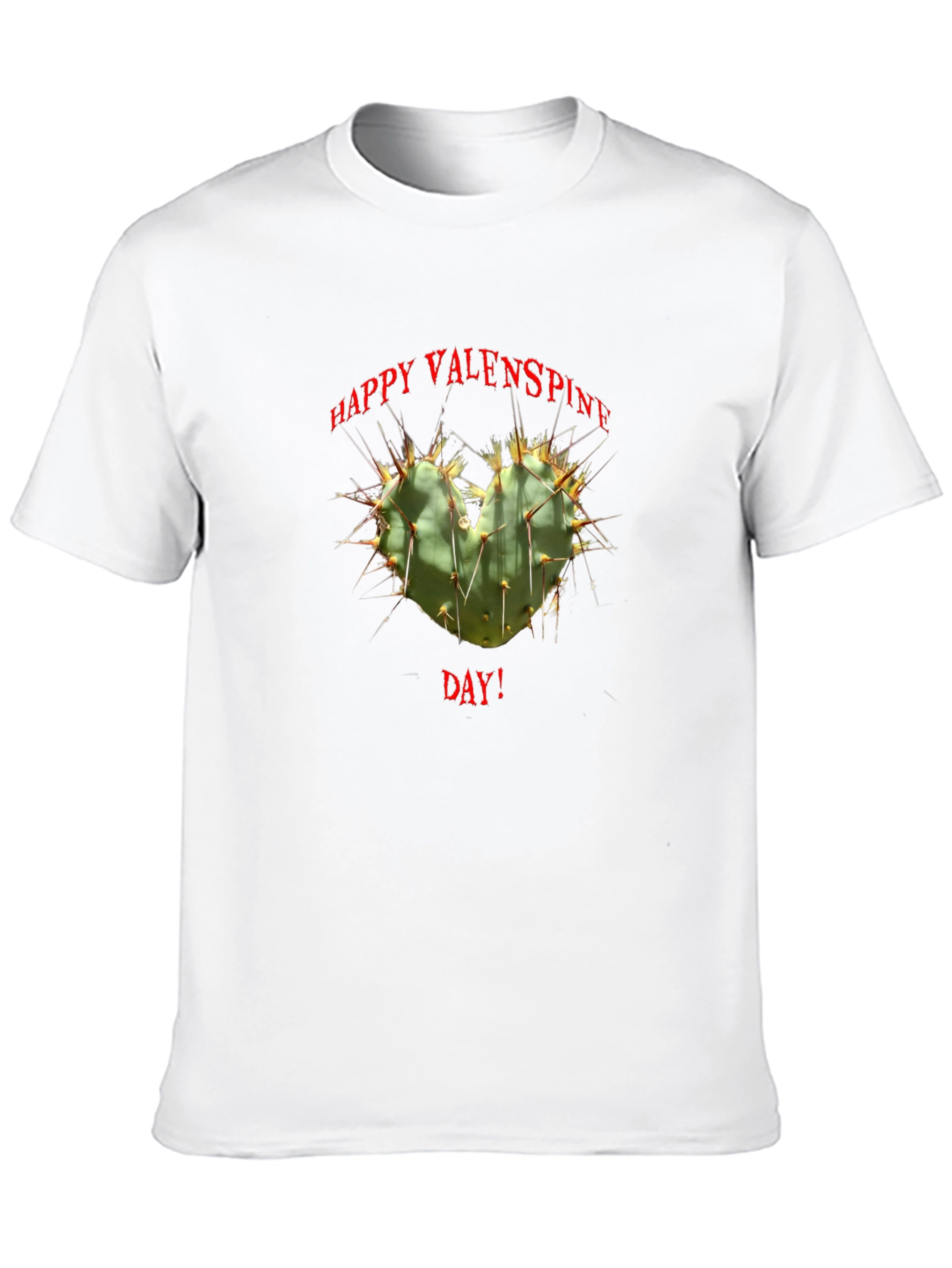 Happy Valen-spines Day Cactus Heart T-Shirt