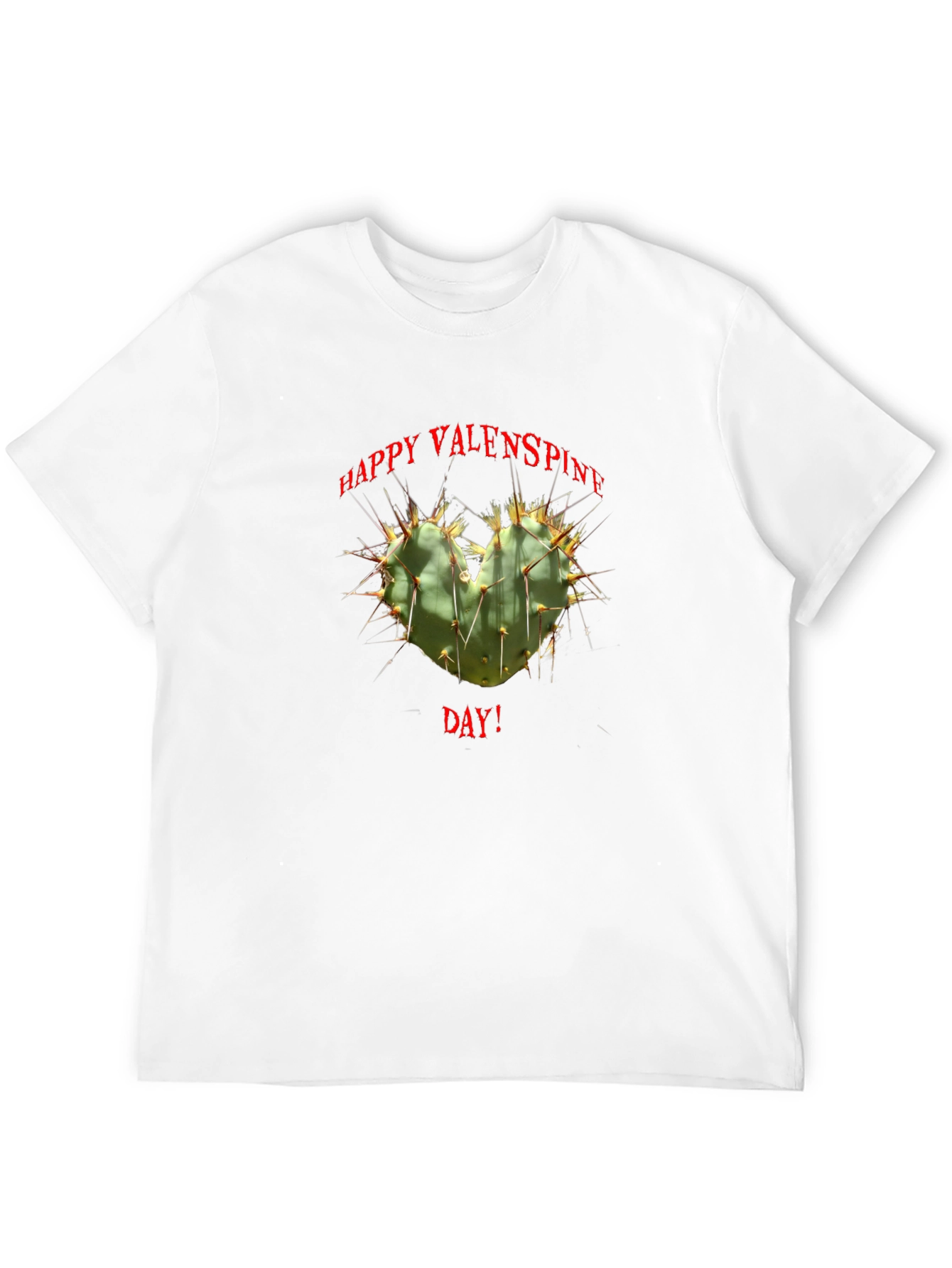 Happy Valen-spines Day Cactus Heart T-Shirt