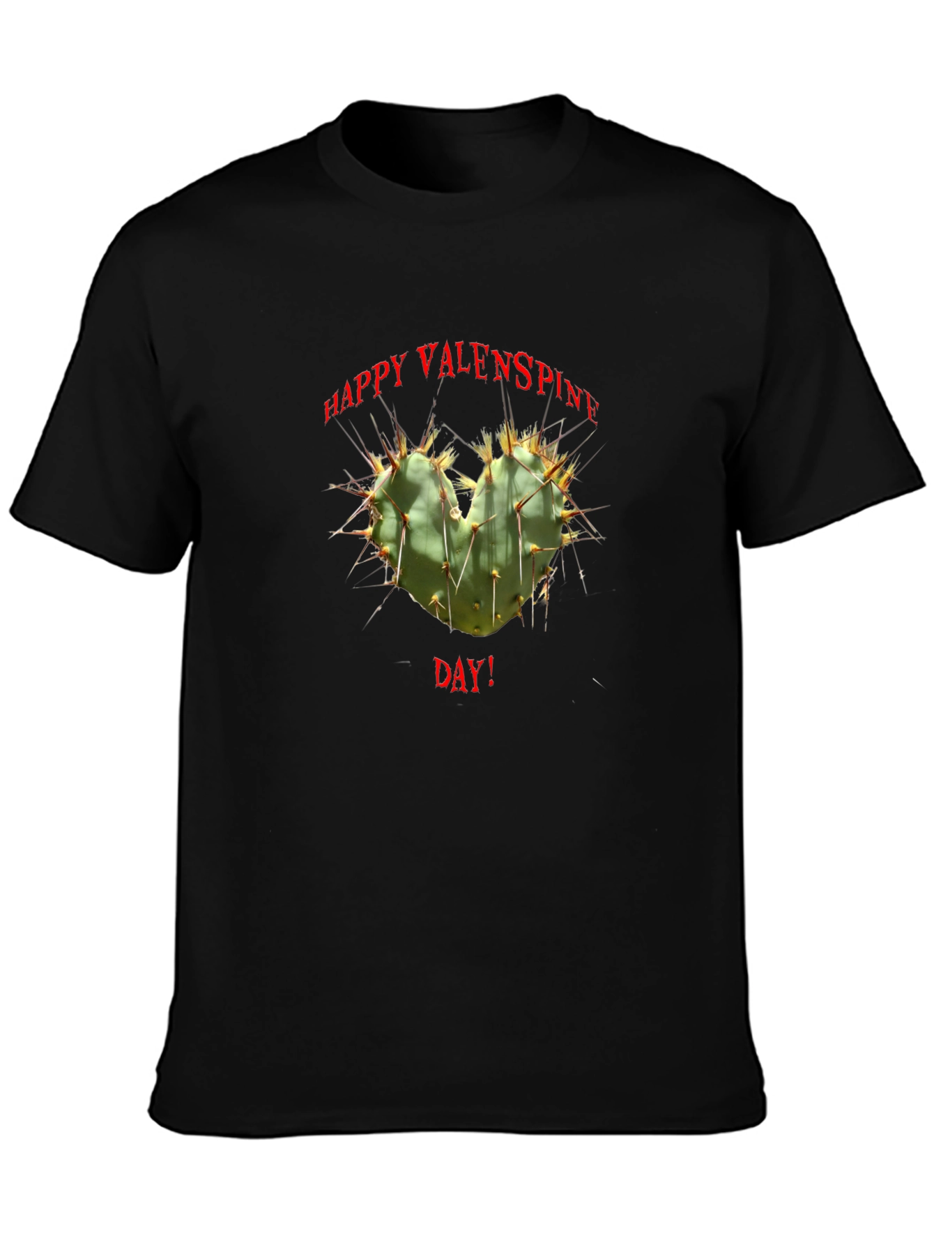 Happy Valen-spines Day Cactus Heart T-Shirt
