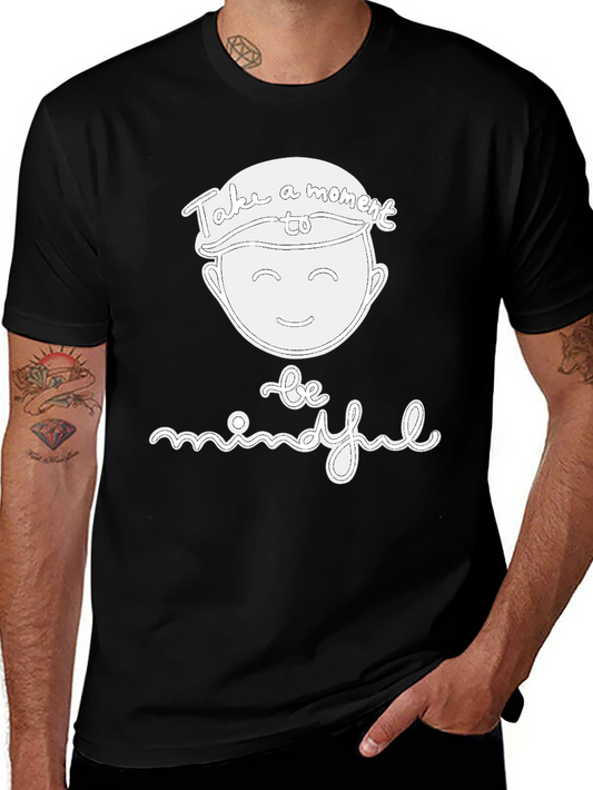 Mindful Moment Graphic T-Shirt - Black Casual Tee