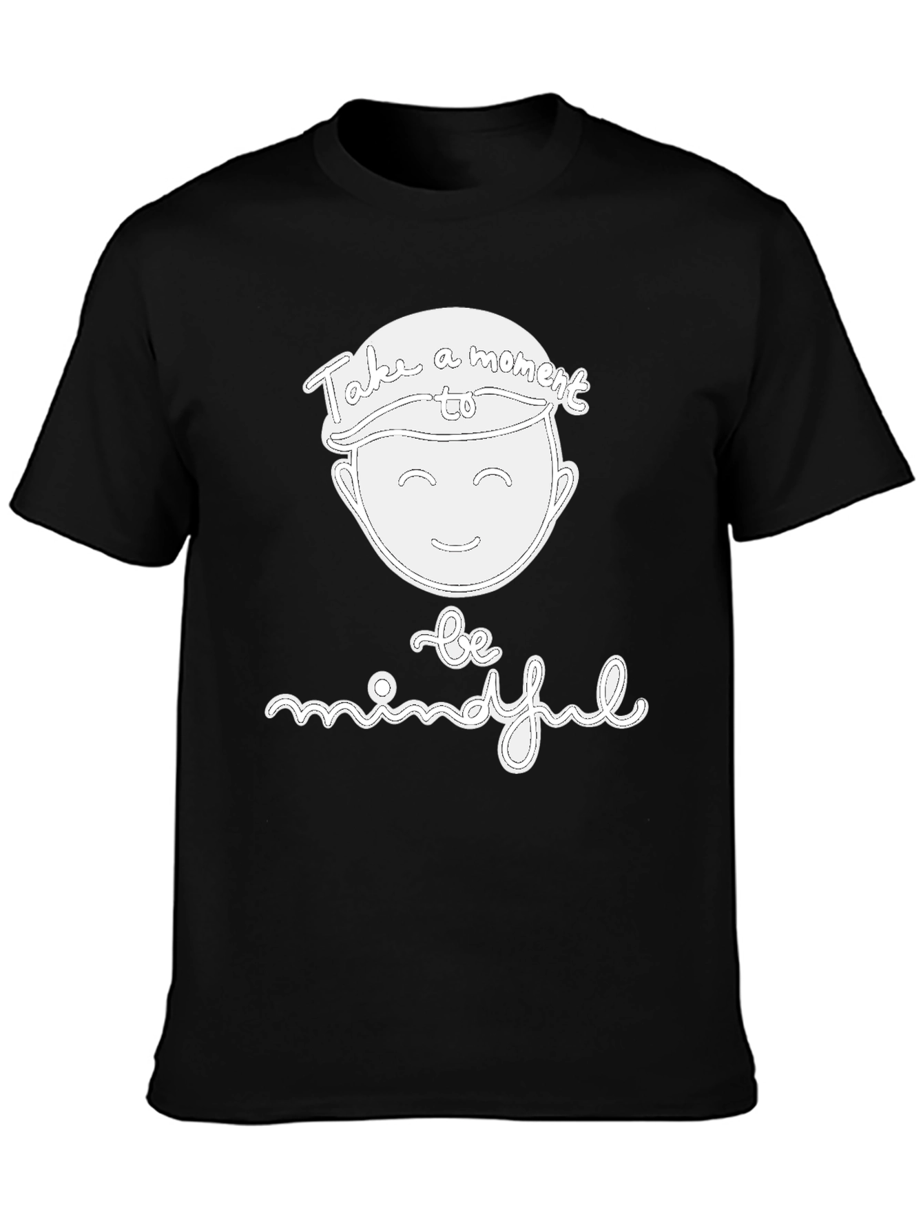 Mindful Moment Graphic T-Shirt - Black Casual Tee