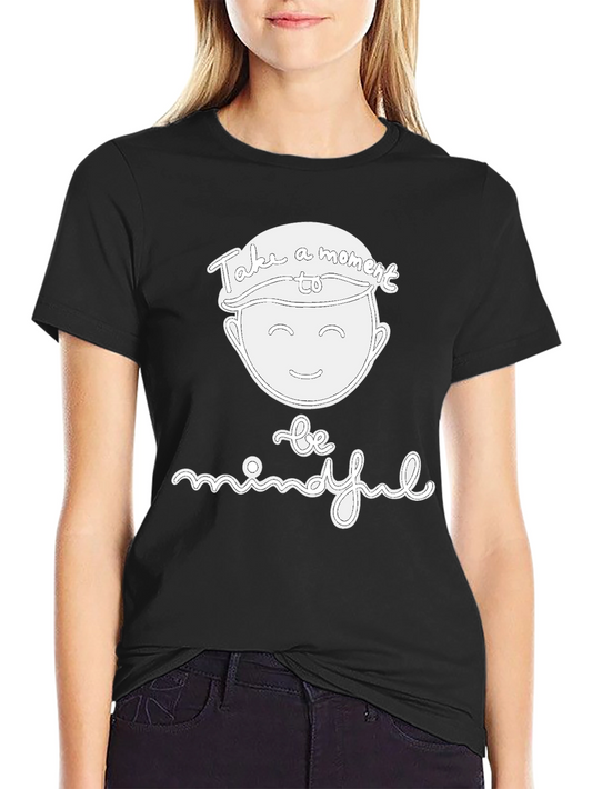 Mindful Moment Graphic T-Shirt - Black Casual Tee