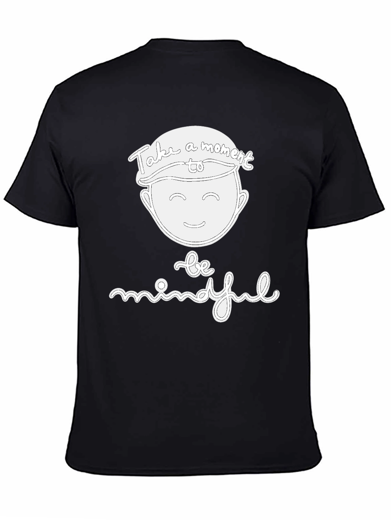 Mindful Moment Graphic T-Shirt - Black Casual Tee