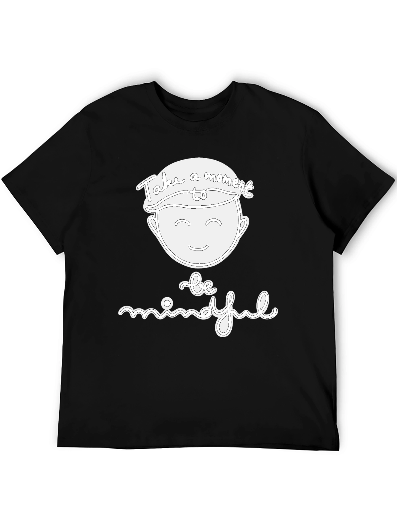 Mindful Moment Graphic T-Shirt - Black Casual Tee