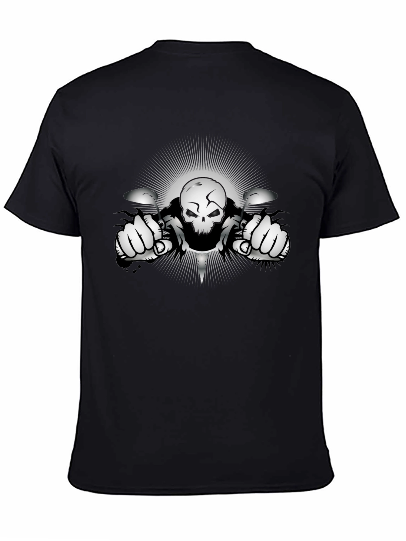 Skull Rider Graphic T-Shirt - Black