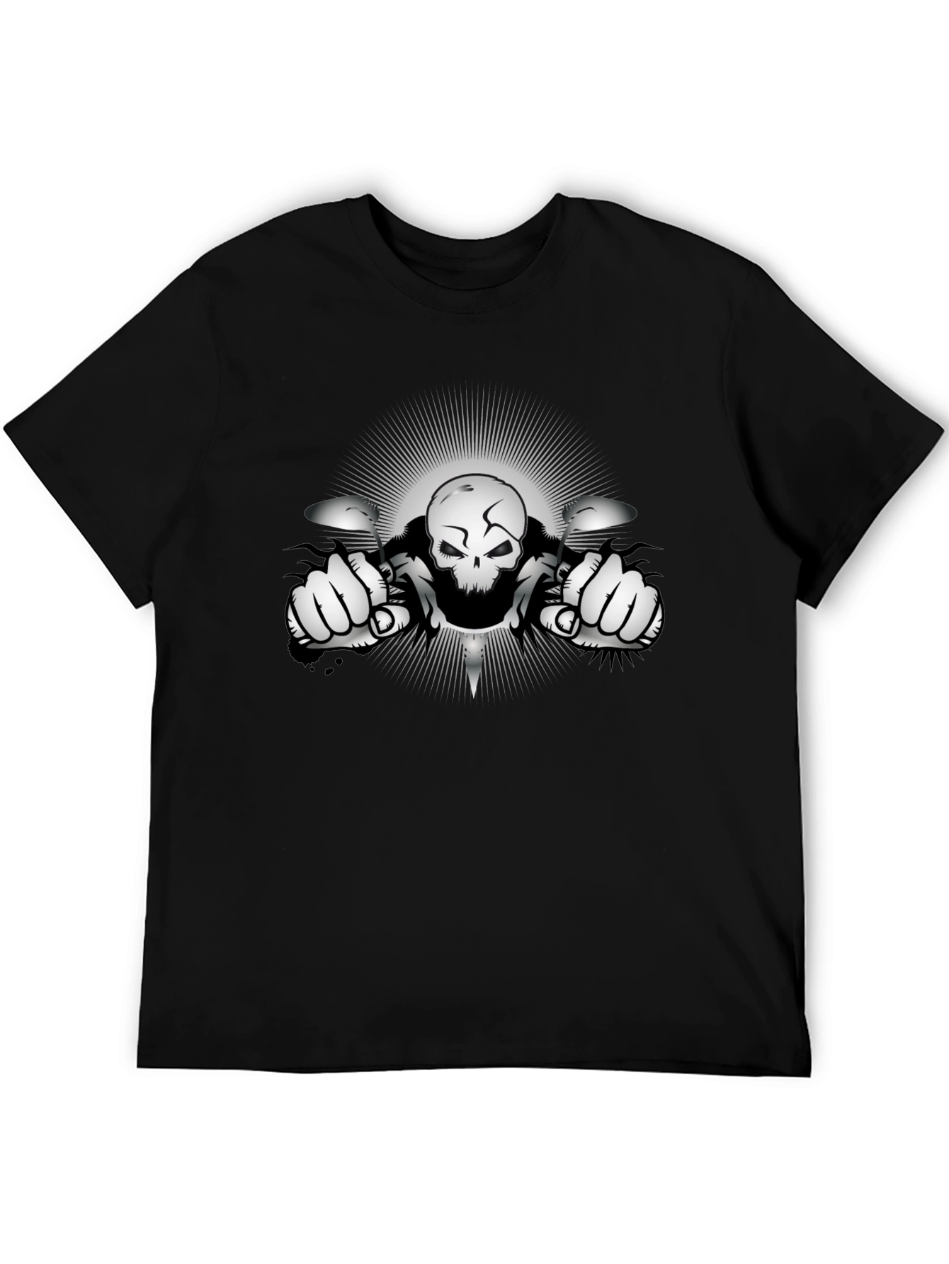 Skull Rider Graphic T-Shirt - Black