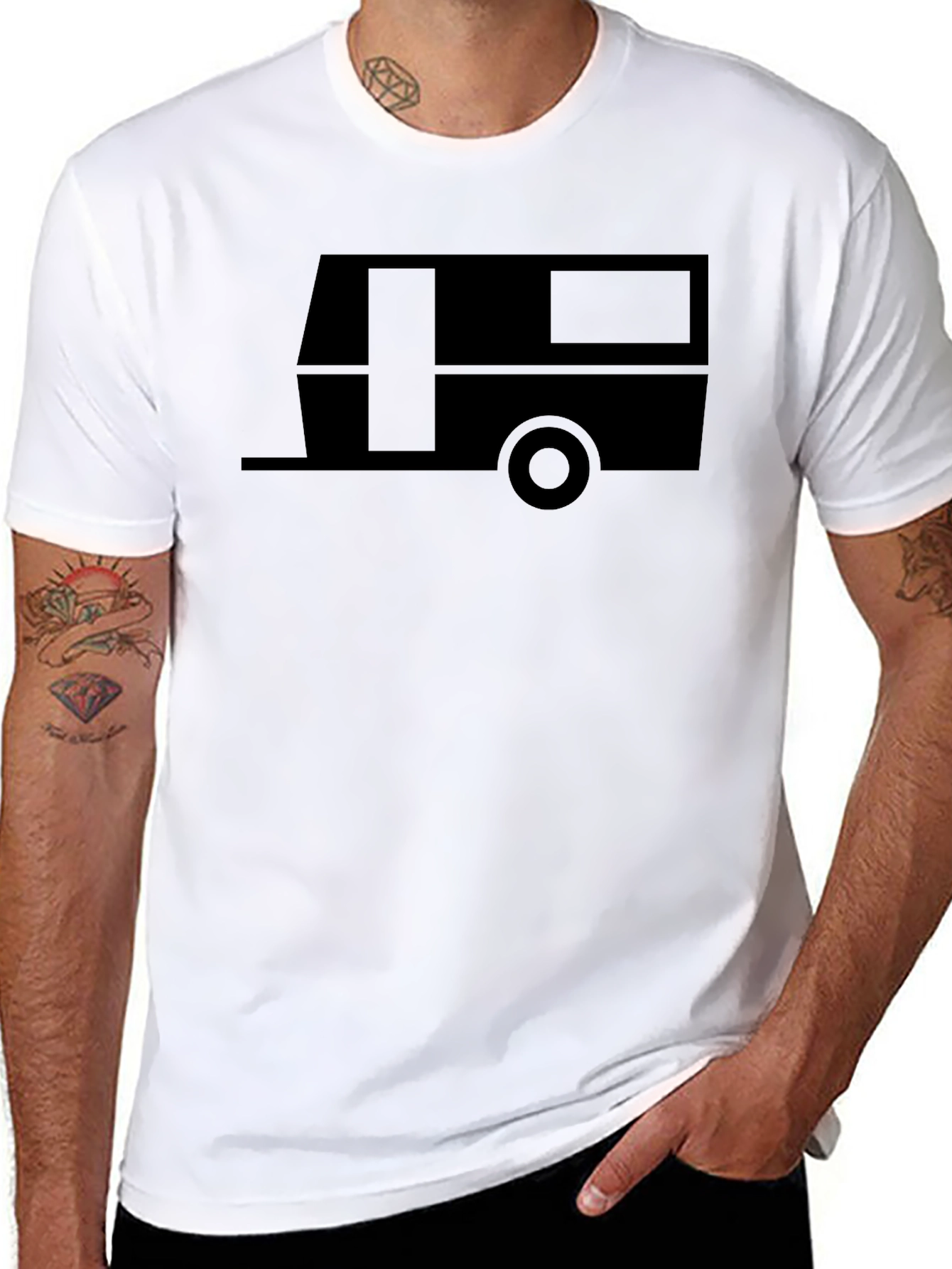 Retro Camper Graphic Tee - Black