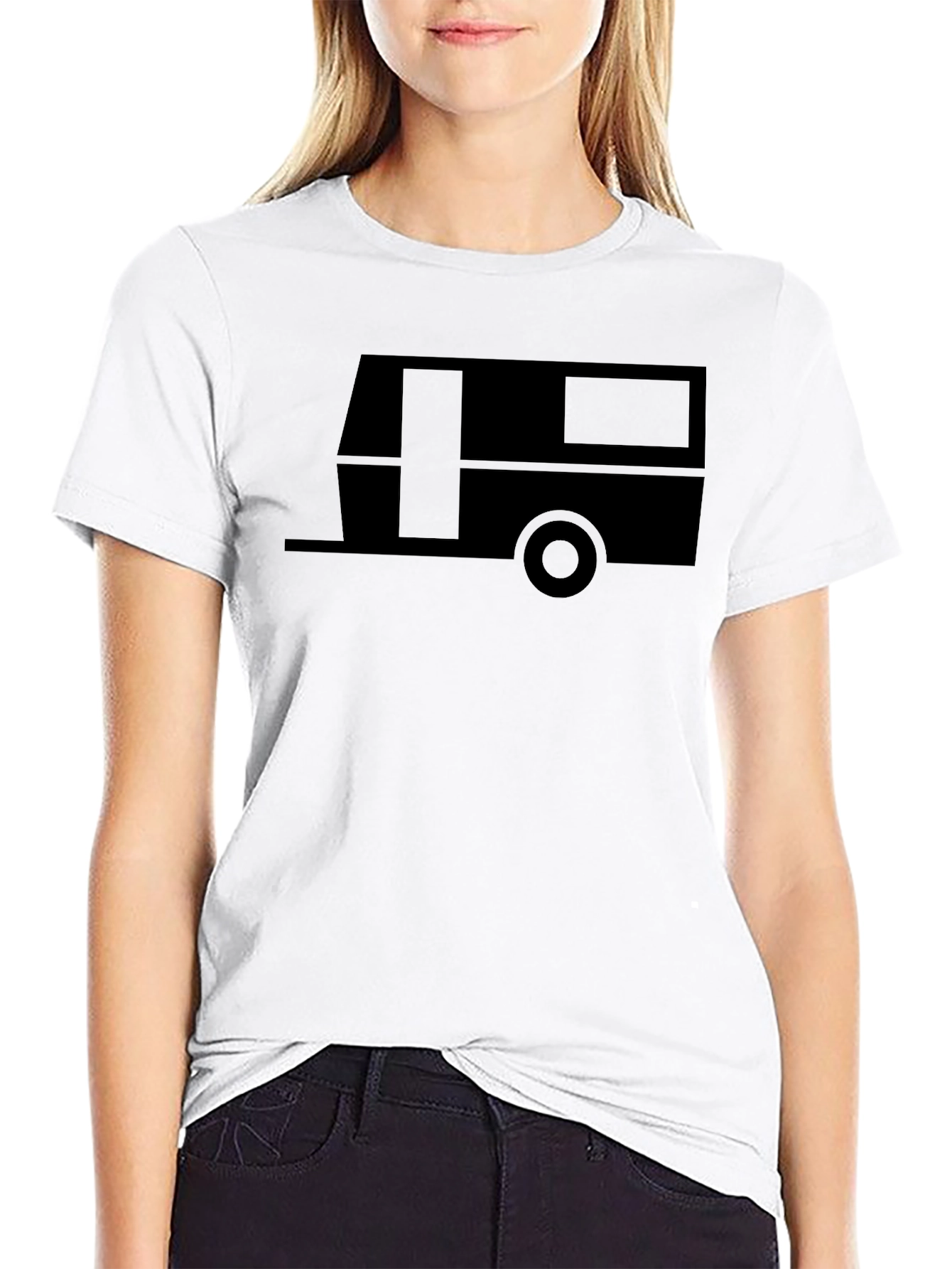 Retro Camper Graphic Tee - Black