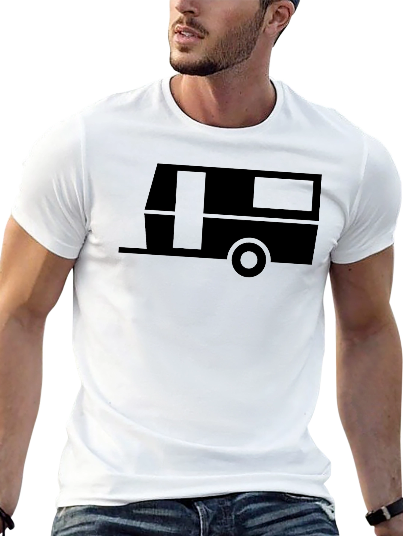 Retro Camper Graphic Tee - Black