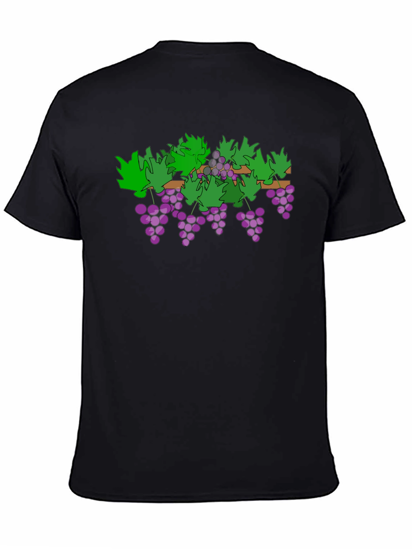 Grapes Graphic Black Tee - Unique Design